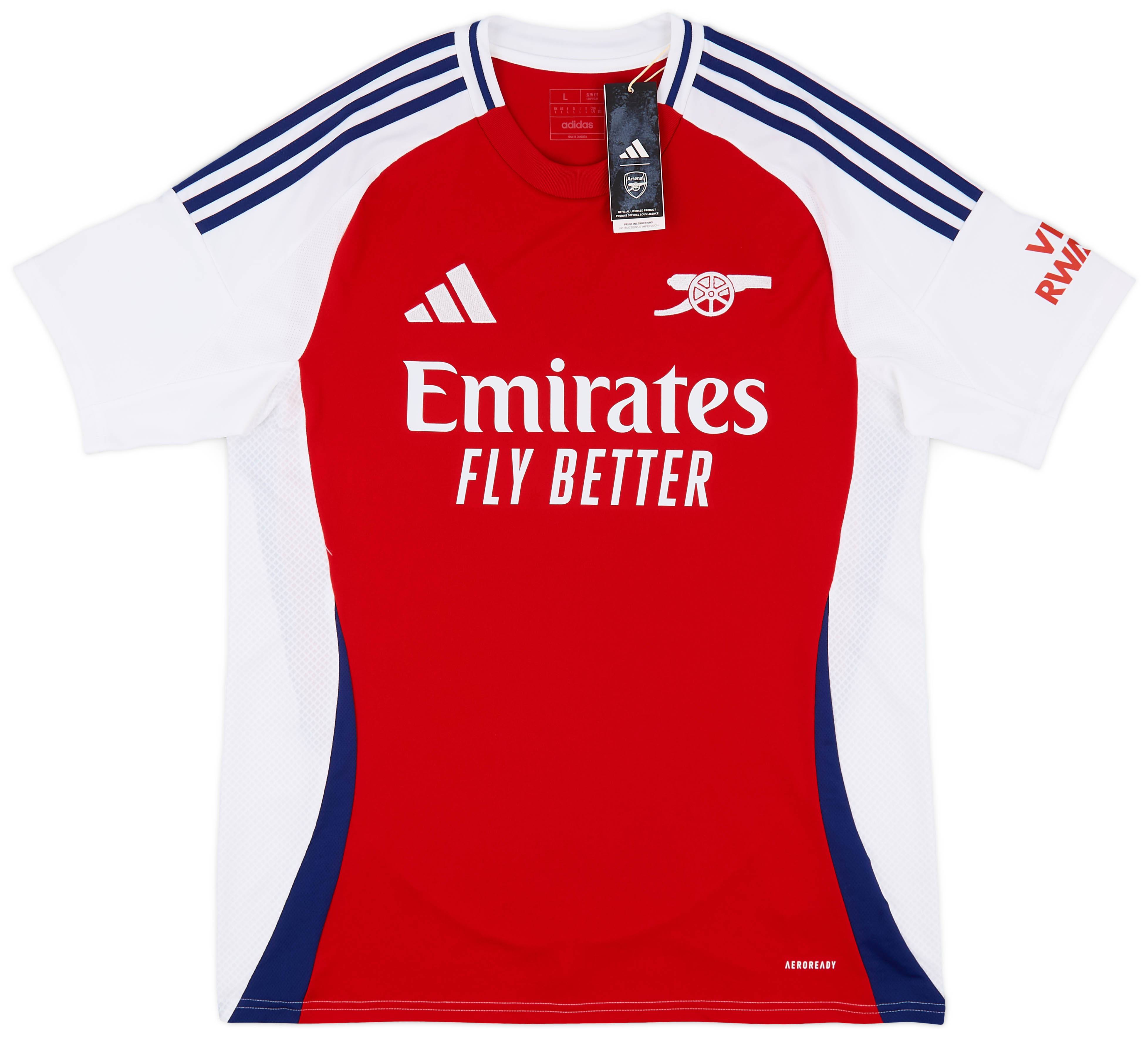 アーセナル SALIBA シャツ Men's adidas William Saliba Red Arsenal 2025/26 Home Replica Long