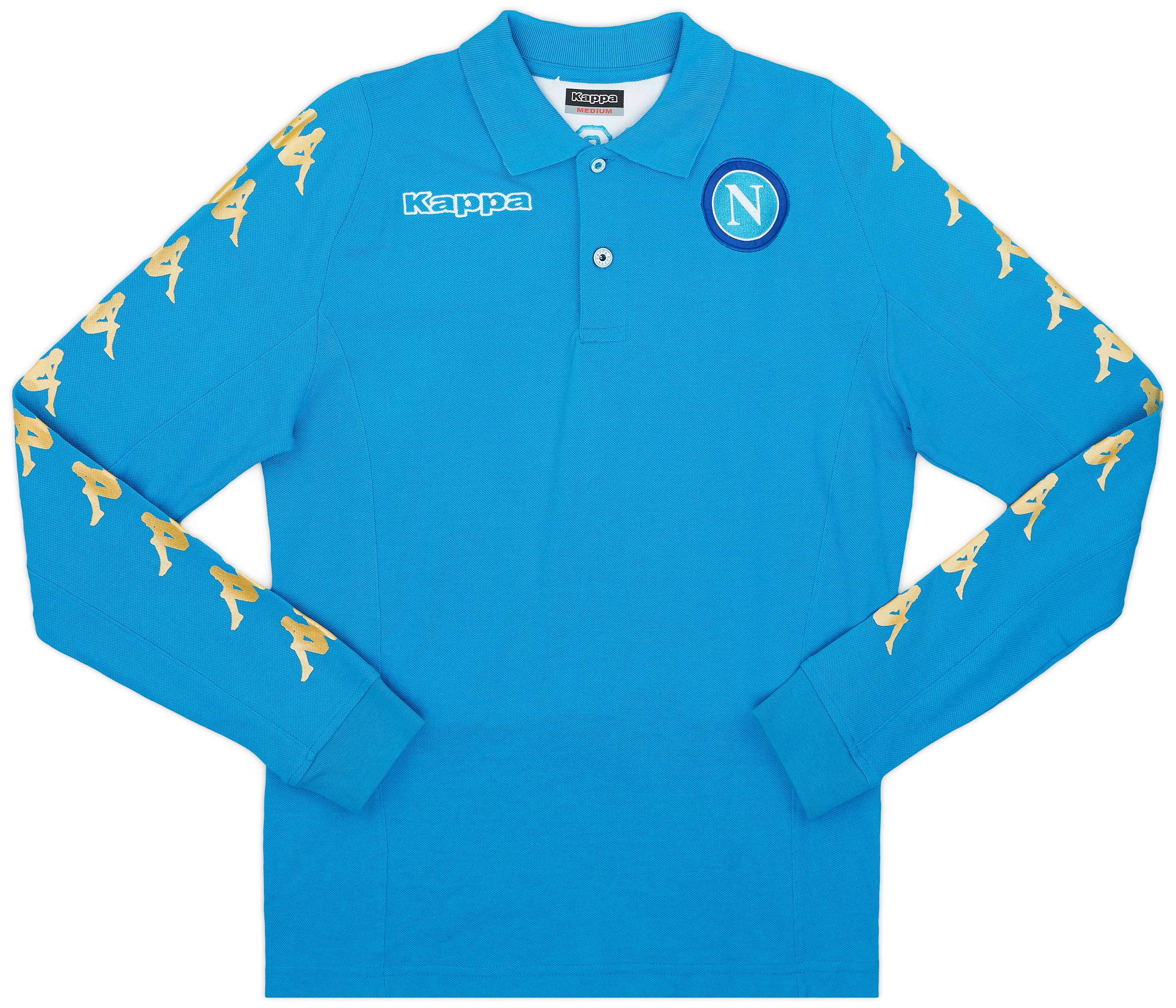 2017-18 Napoli Kappa Polo L/S T-Shirt - 5/10
