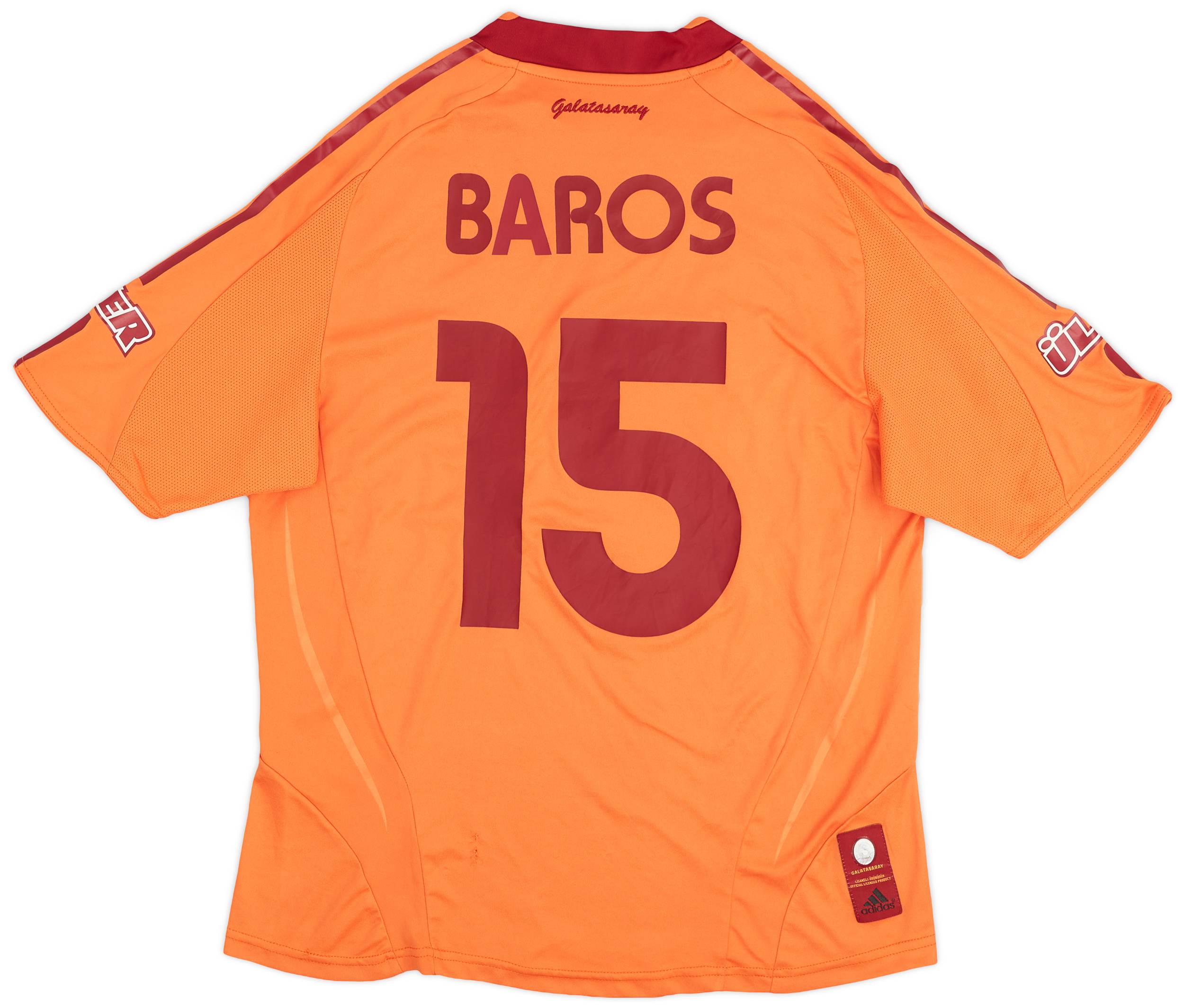 2008-09 Galatasaray Fourth Shirt Baros #15 - 5/10 - (XL.Boys)