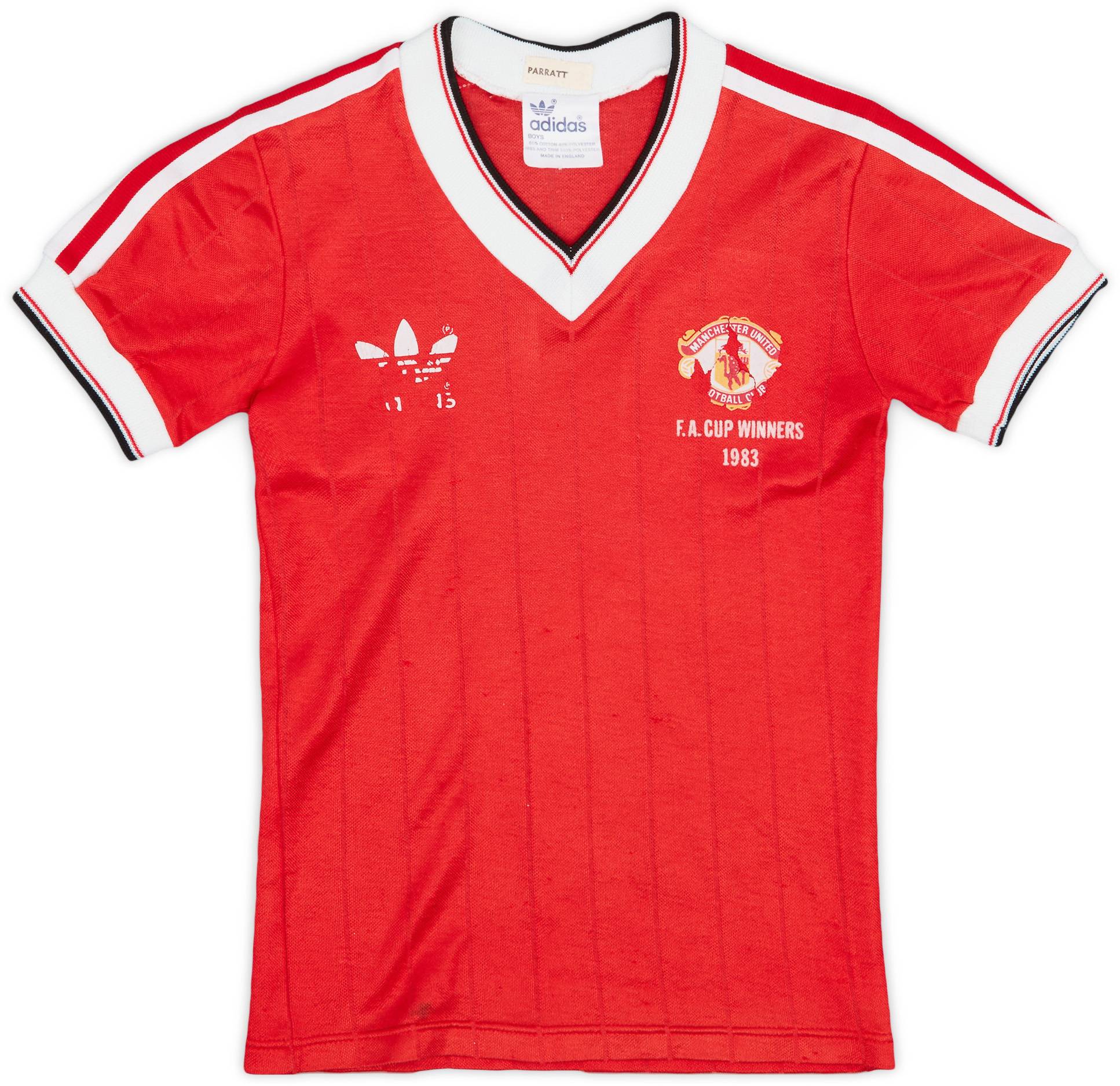 1983 Manchester United 'FA Cup Winners' Home Shirt - 4/10 - (S.Boys)