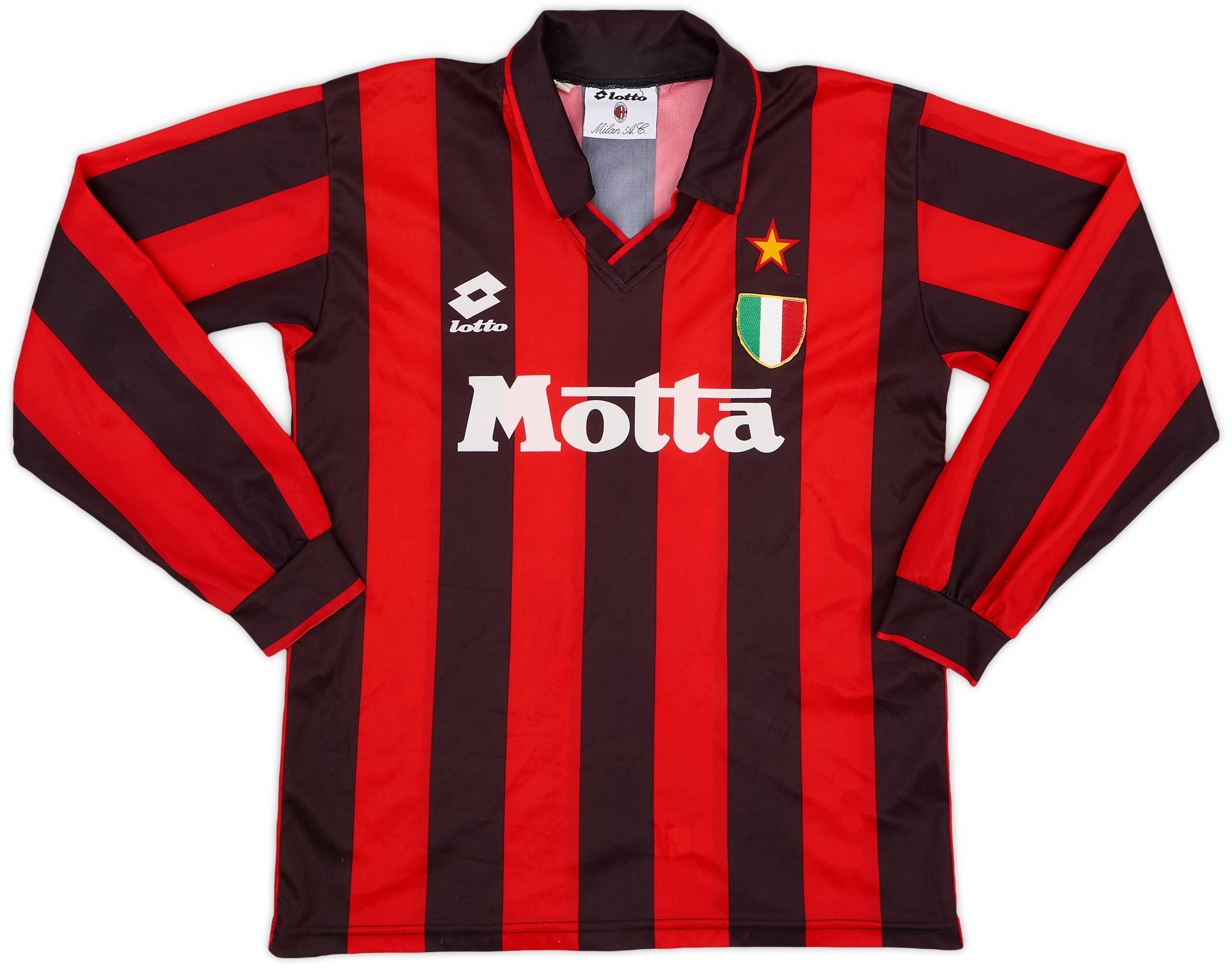 1993-94 AC Milan Home L/S Shirt - 6/10 - (S)