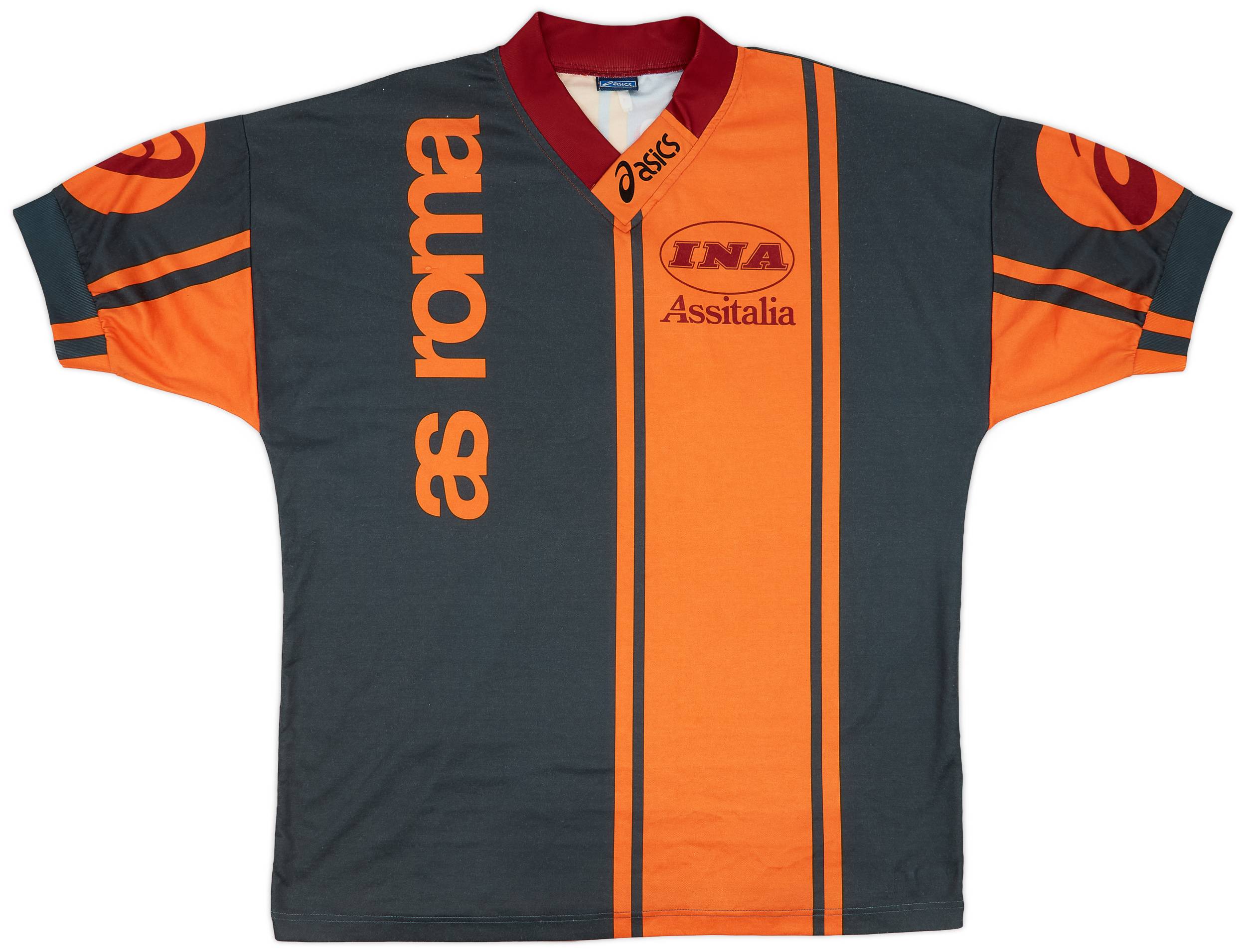 1996-97 Roma Asics Training Shirt - 8/10 - (XL)