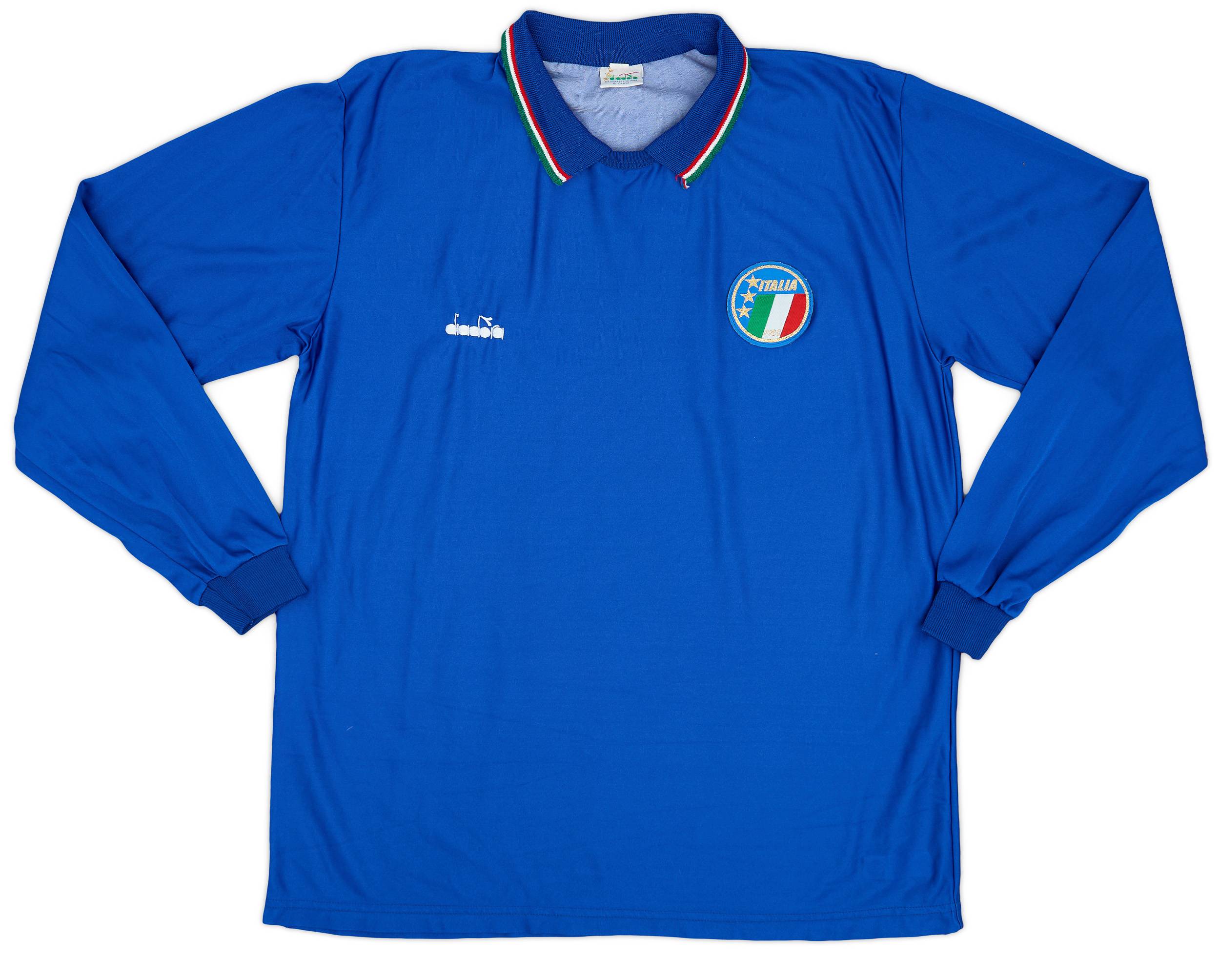 1986-91 Italy Home L/S Shirt - 9/10 (XL)