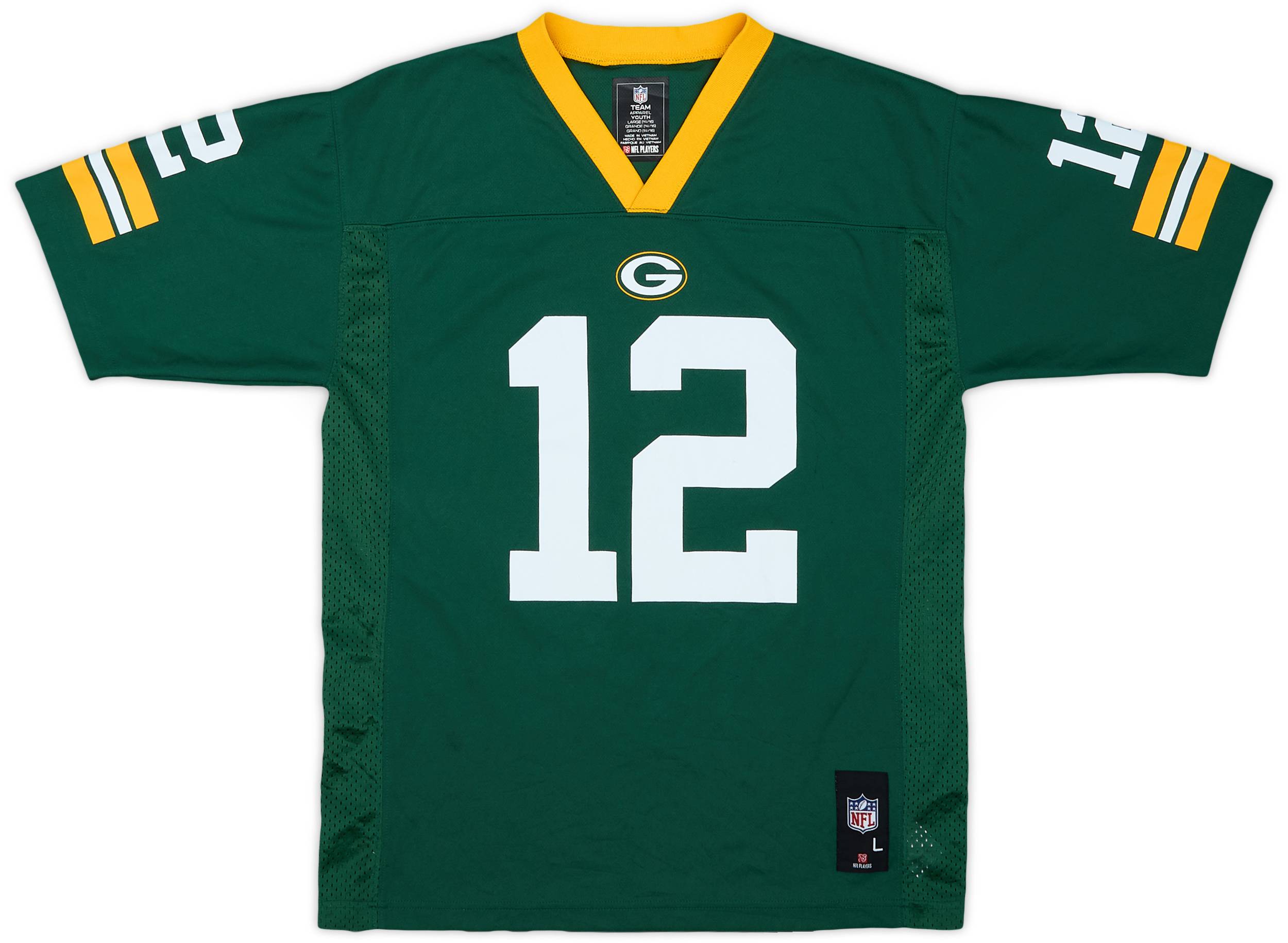 2012-16 Green Bay Packers Rodgers #12 NFL Replica Home Jersey - 7/10 - (L.Boys)