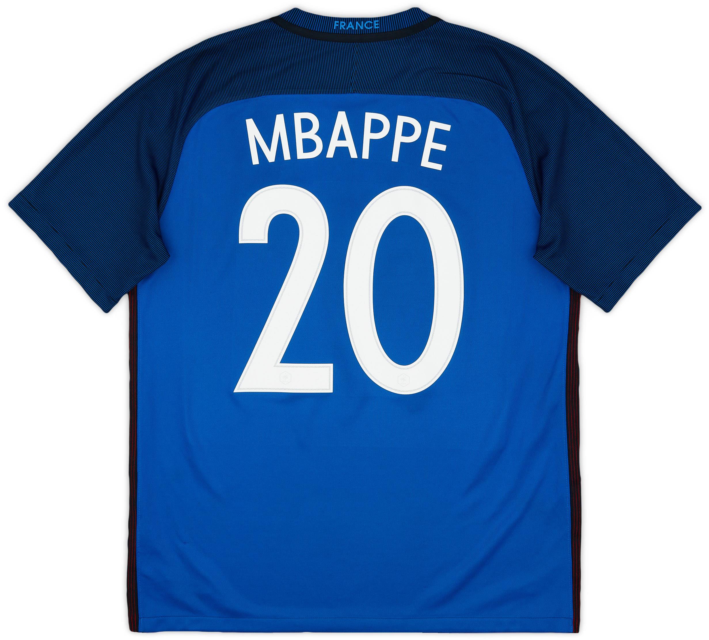 2016-17 France Home Shirt Mbappe #20 - 8/10 - (L)