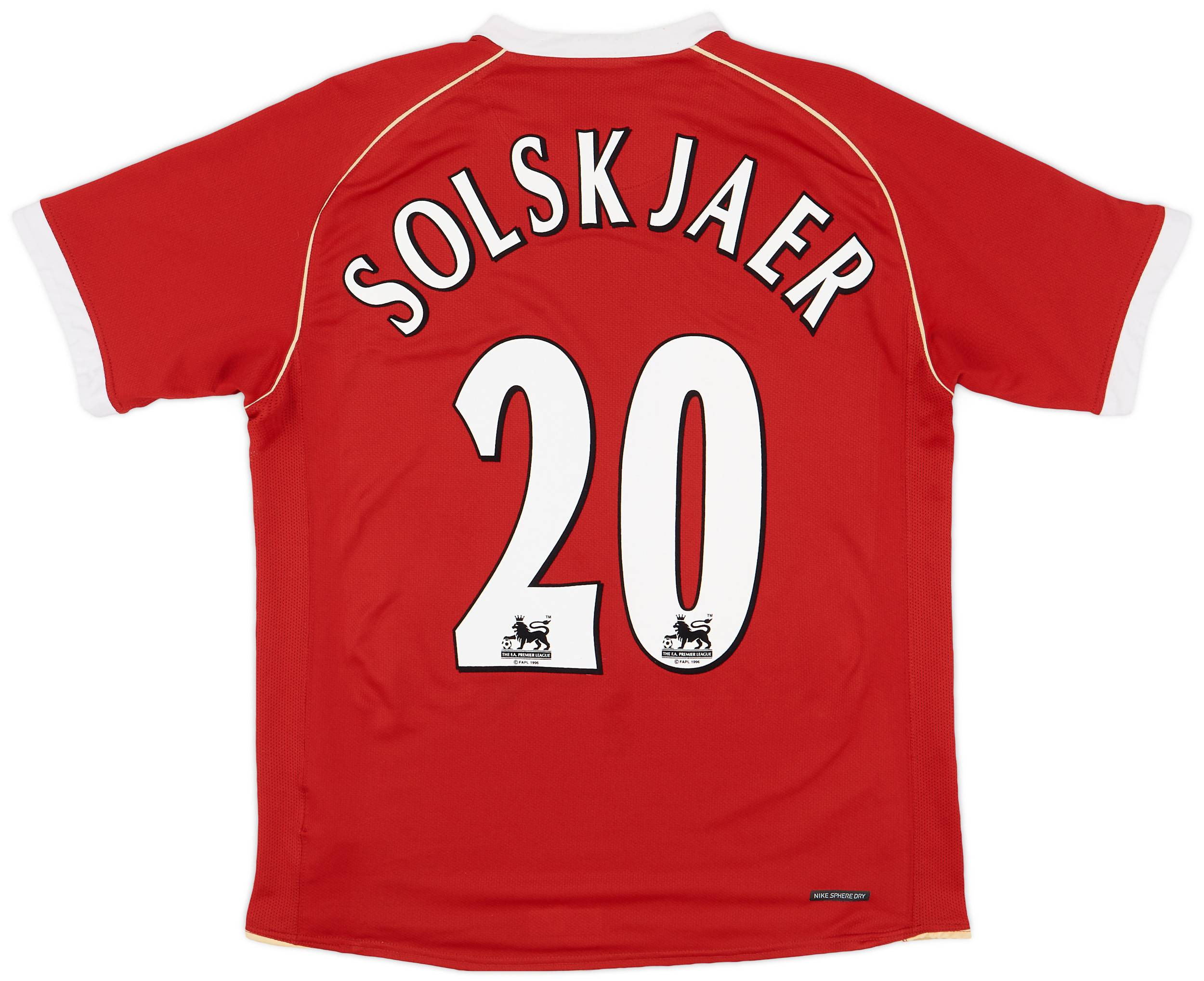 2006-07 Manchester United Home Shirt Solskjaer #20 - 8/10 - (M)