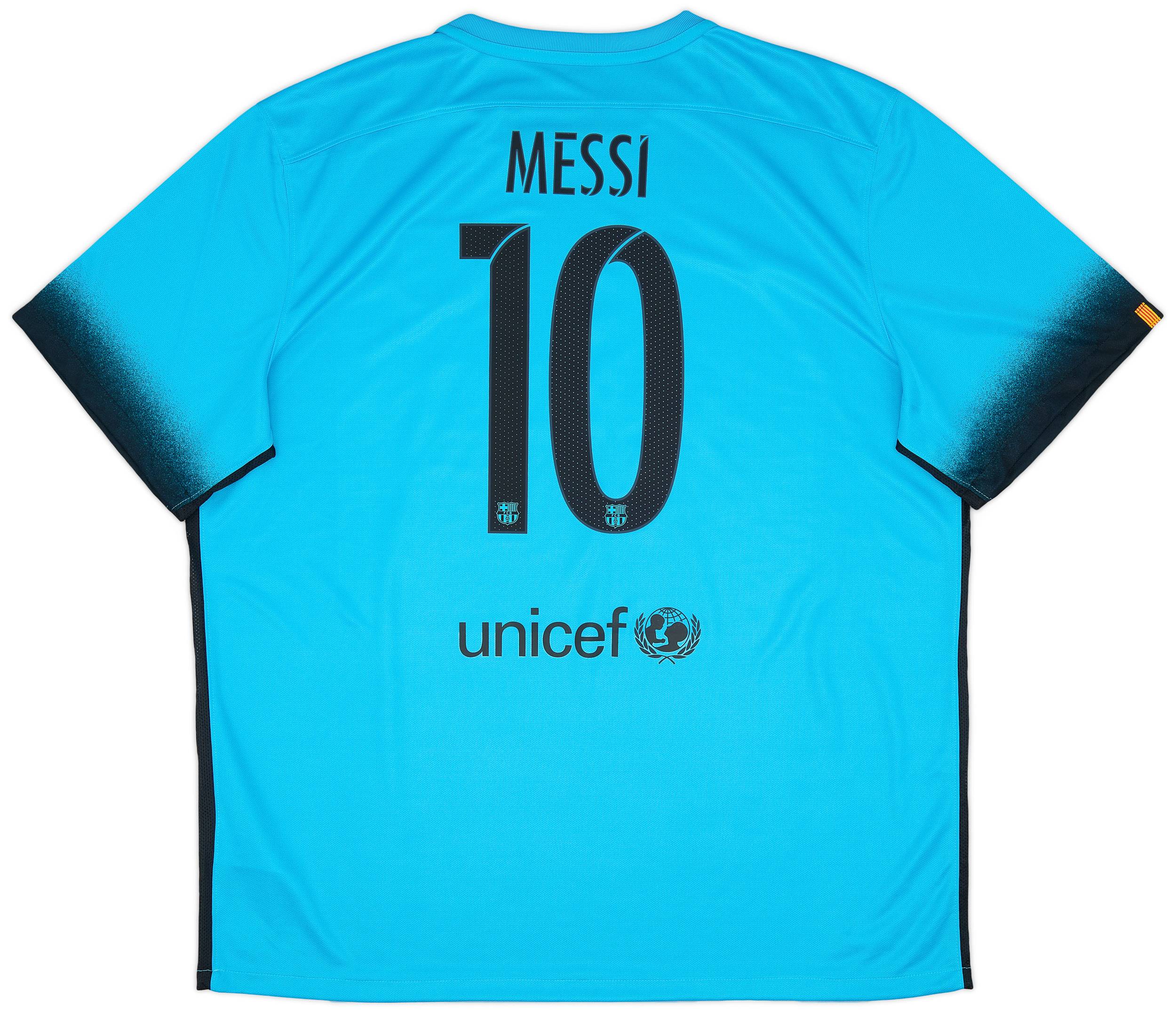 2015-16 Barcelona Third Shirt Messi #10 (XXL)