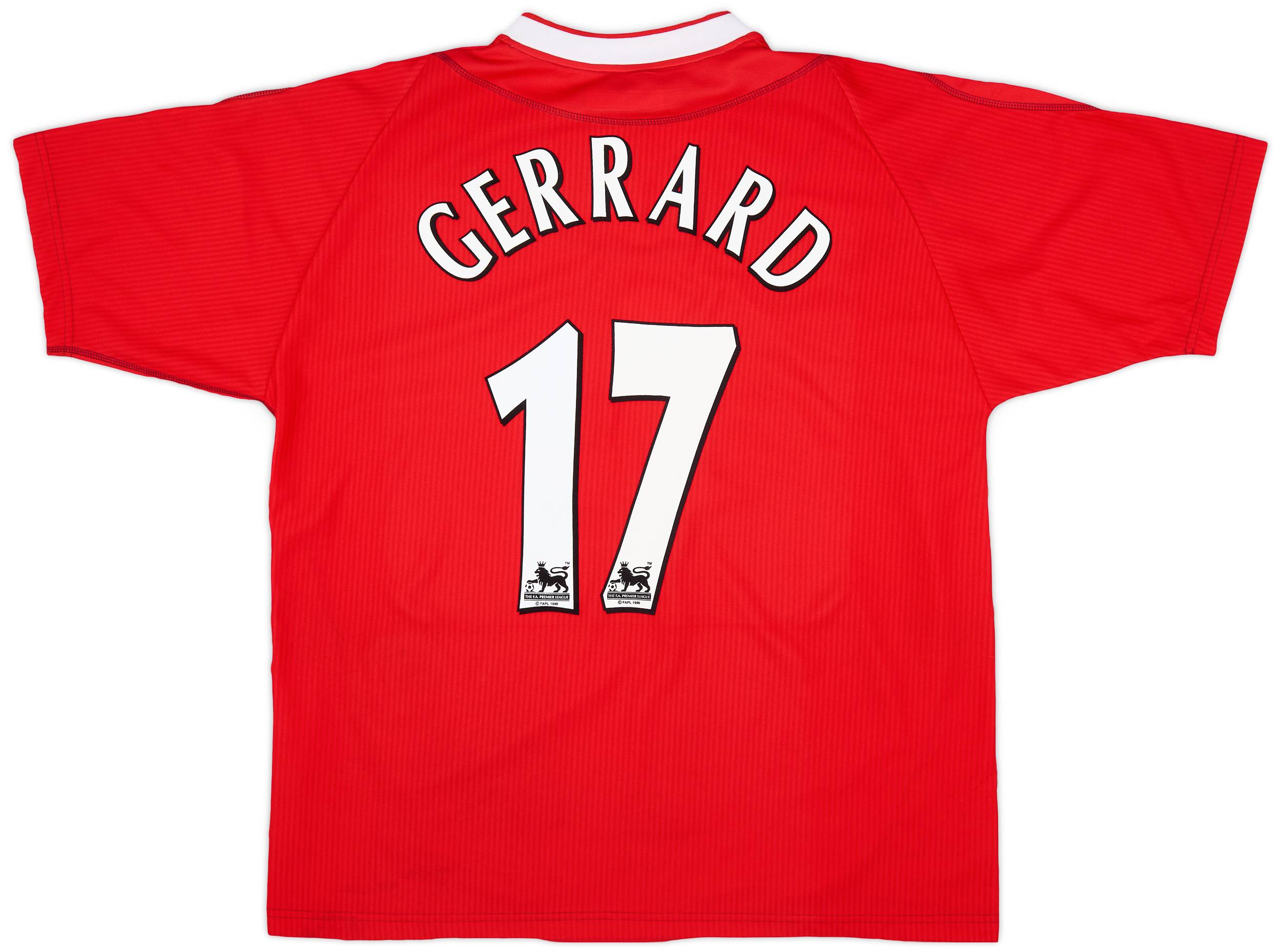 2002-04 Liverpool Home Shirt Gerrard #17 - 7/10 - (XL)