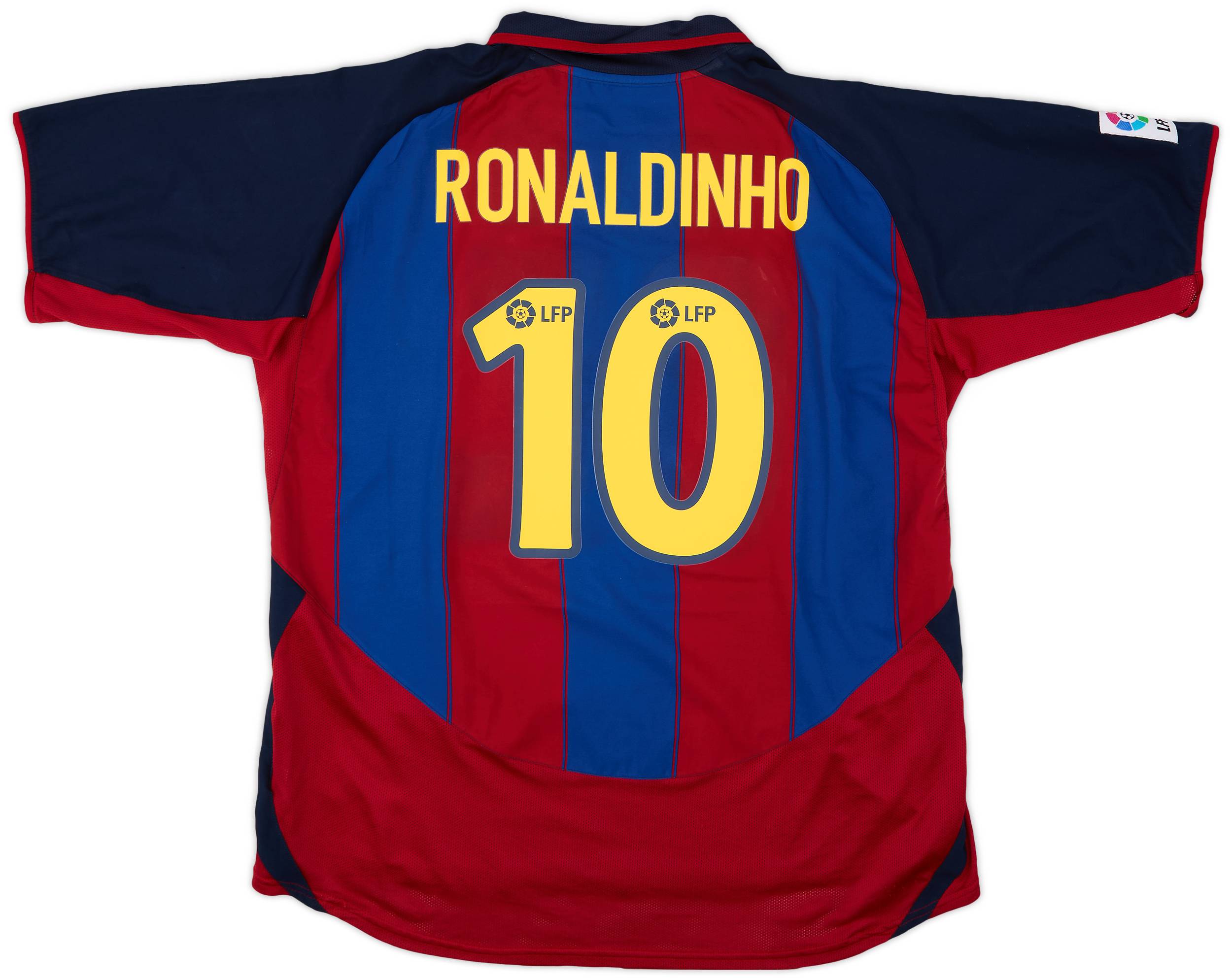 FCバルセロナ RONALDINHO 10 2004-2005ホームユニフォーム 2004-05 Barcelona Away Shirt Ronaldinho #10 - 7/10 - (L)