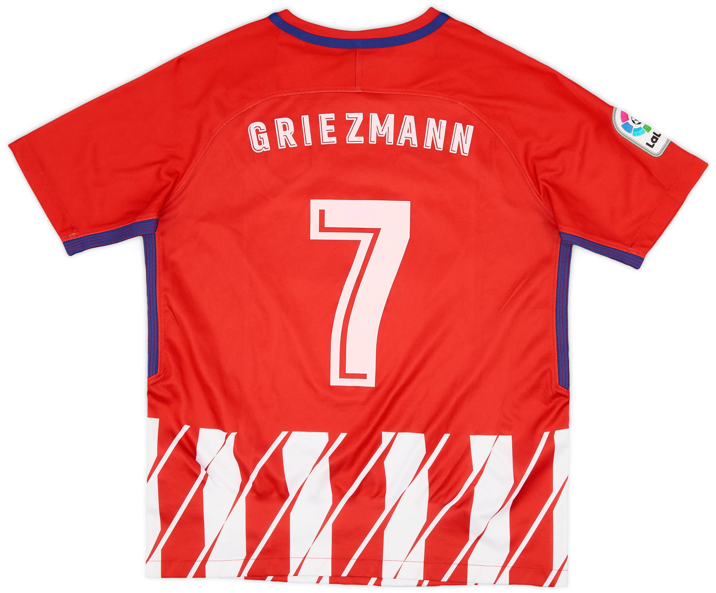 2017-18 Atletico Madrid Home Shirt Griezmann #7 - 5/10 - (XL.Boys)