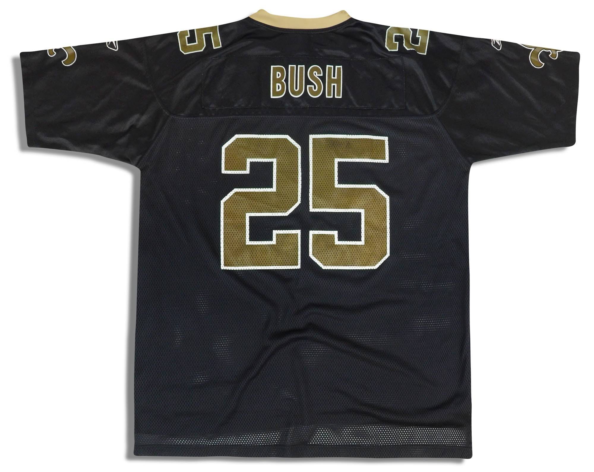 2006 New Orleans Saints Bush #25 Reebok On Field Jersey (Home) XL
