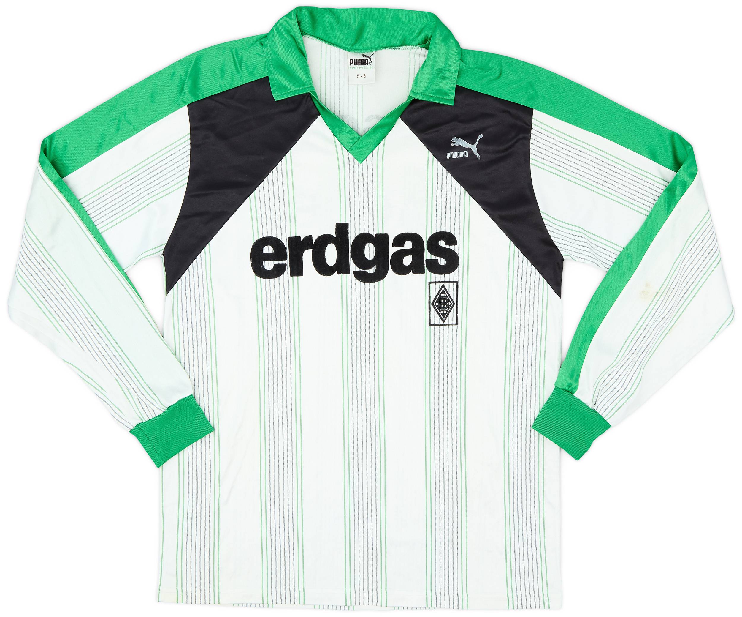 1987-89 Borussia Monchengladbach Home L/S Shirt - 8/10 - (M)