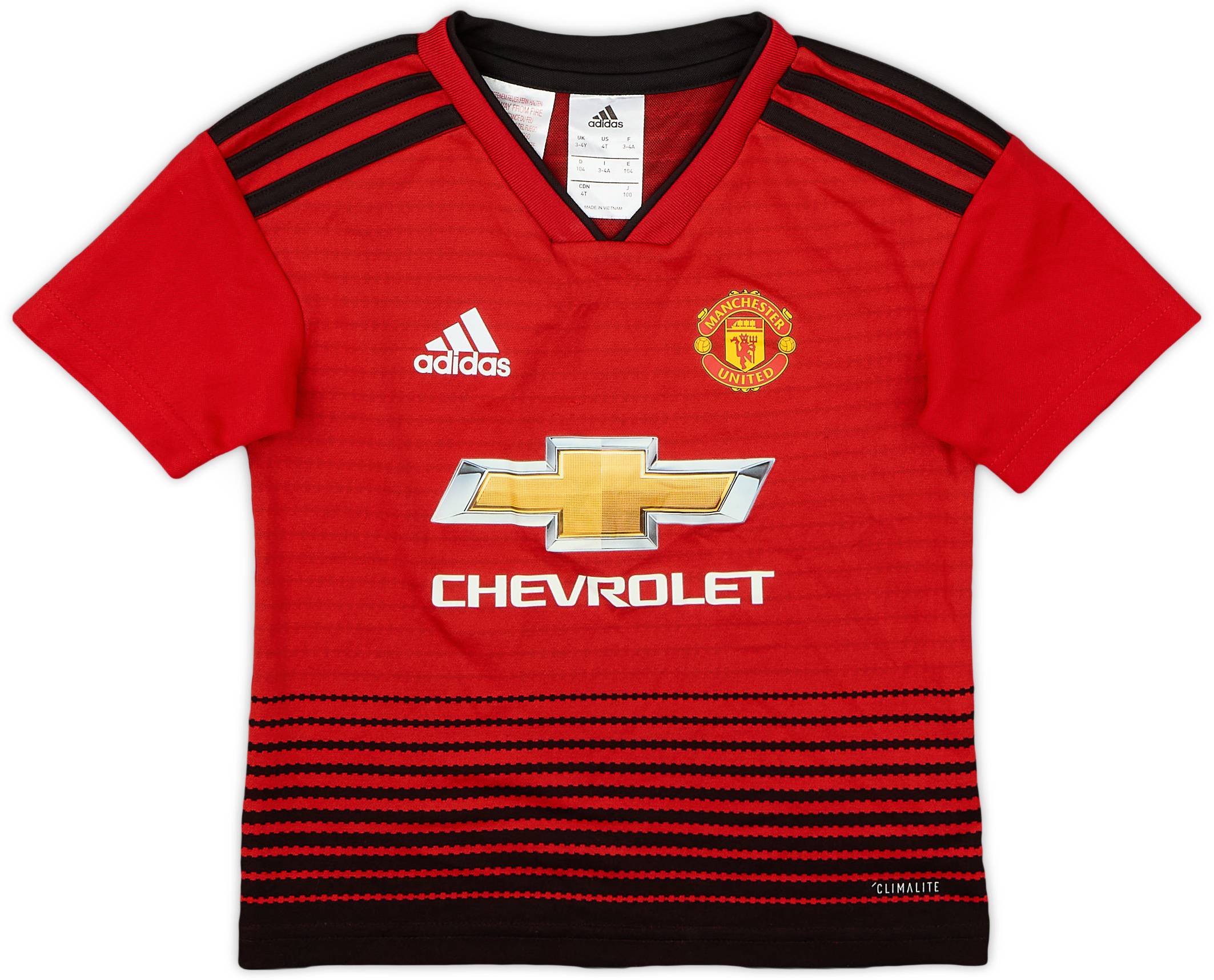 2018-19 Manchester United Home Shirt - 8/10 - (3-4 Years)