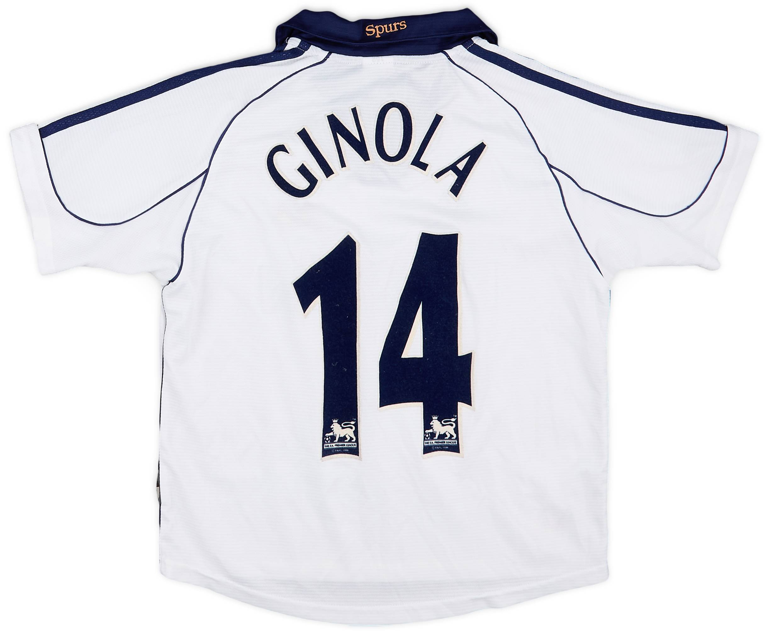 1999-01 Tottenham Home Shirt Ginola #14 - 6/10 - (L.Boys)