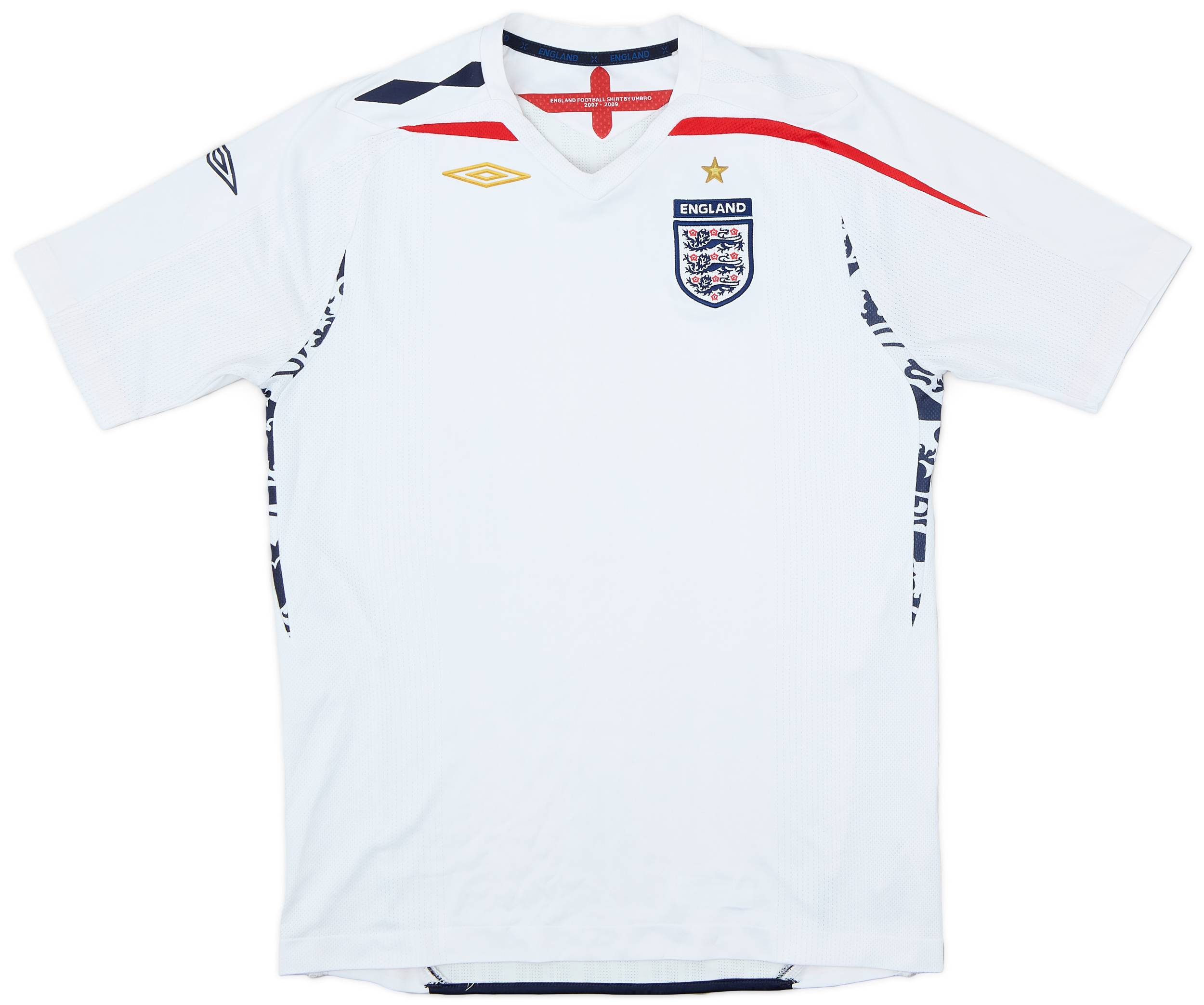 2007-09 England Home Shirt - 7/10 - (XL.Boys)