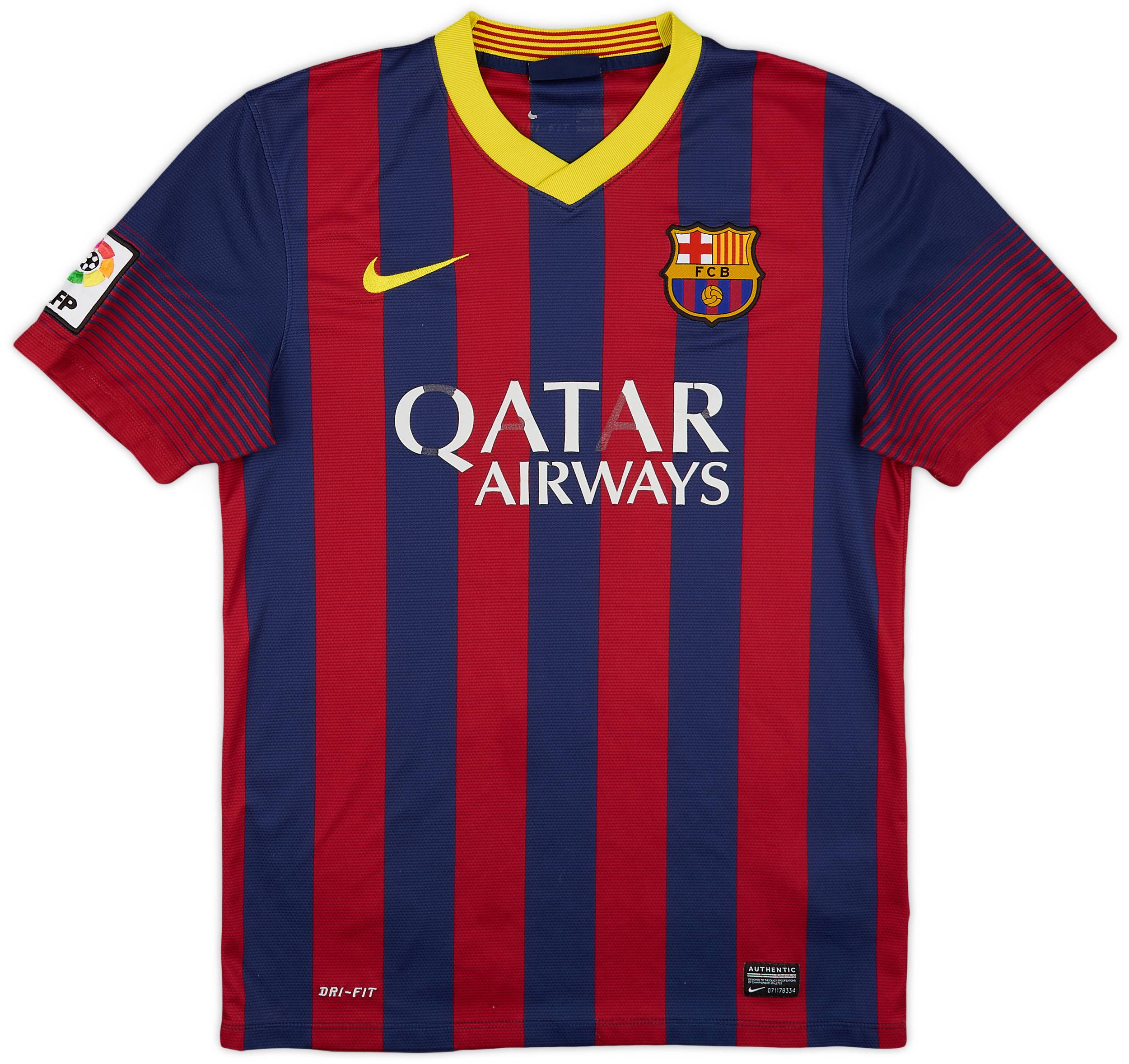 2013-14 Barcelona Home Shirt - 4/10 - (S)