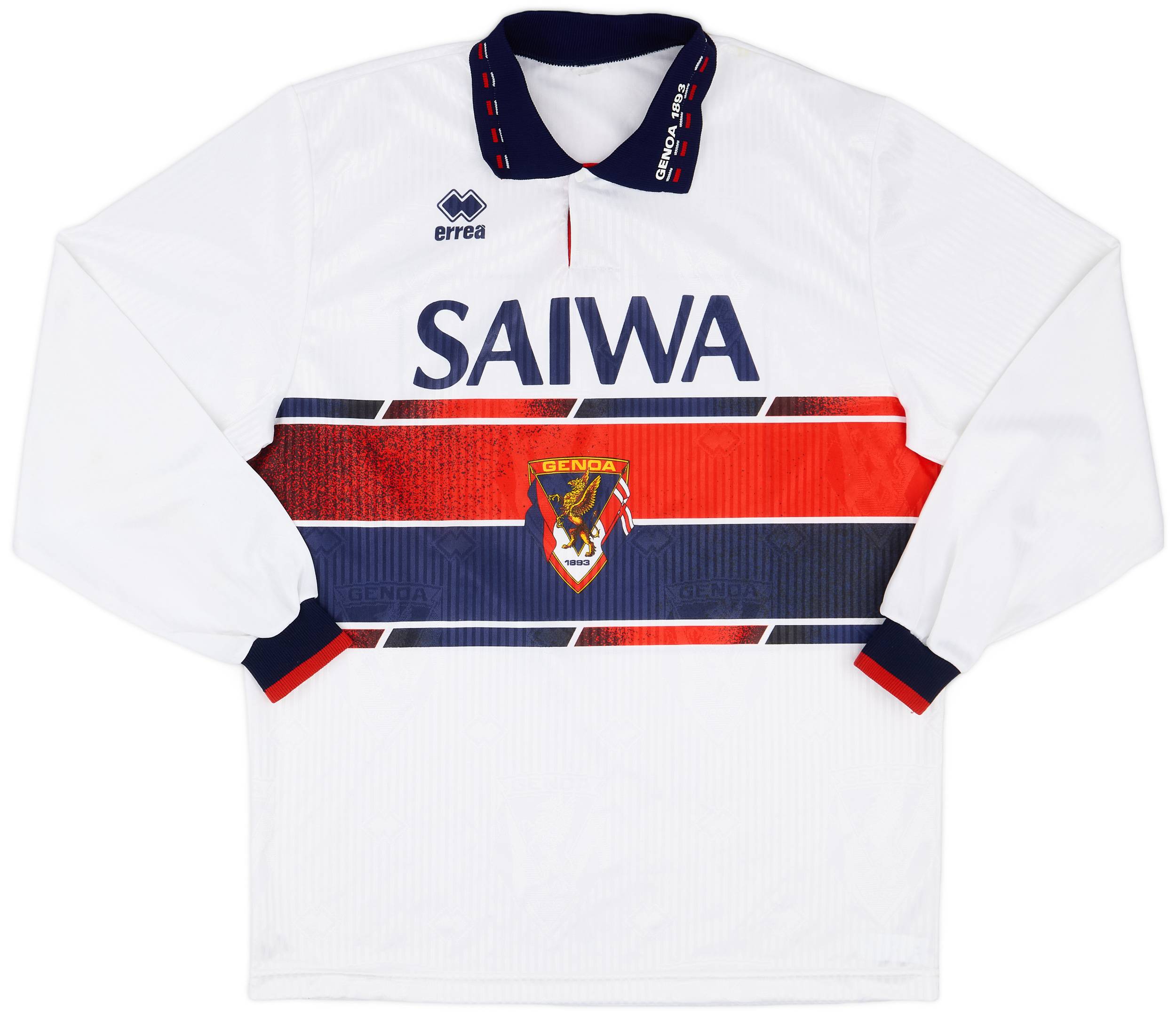 1992-93 Genoa Away L/S Shirt - 9/10 - (L)