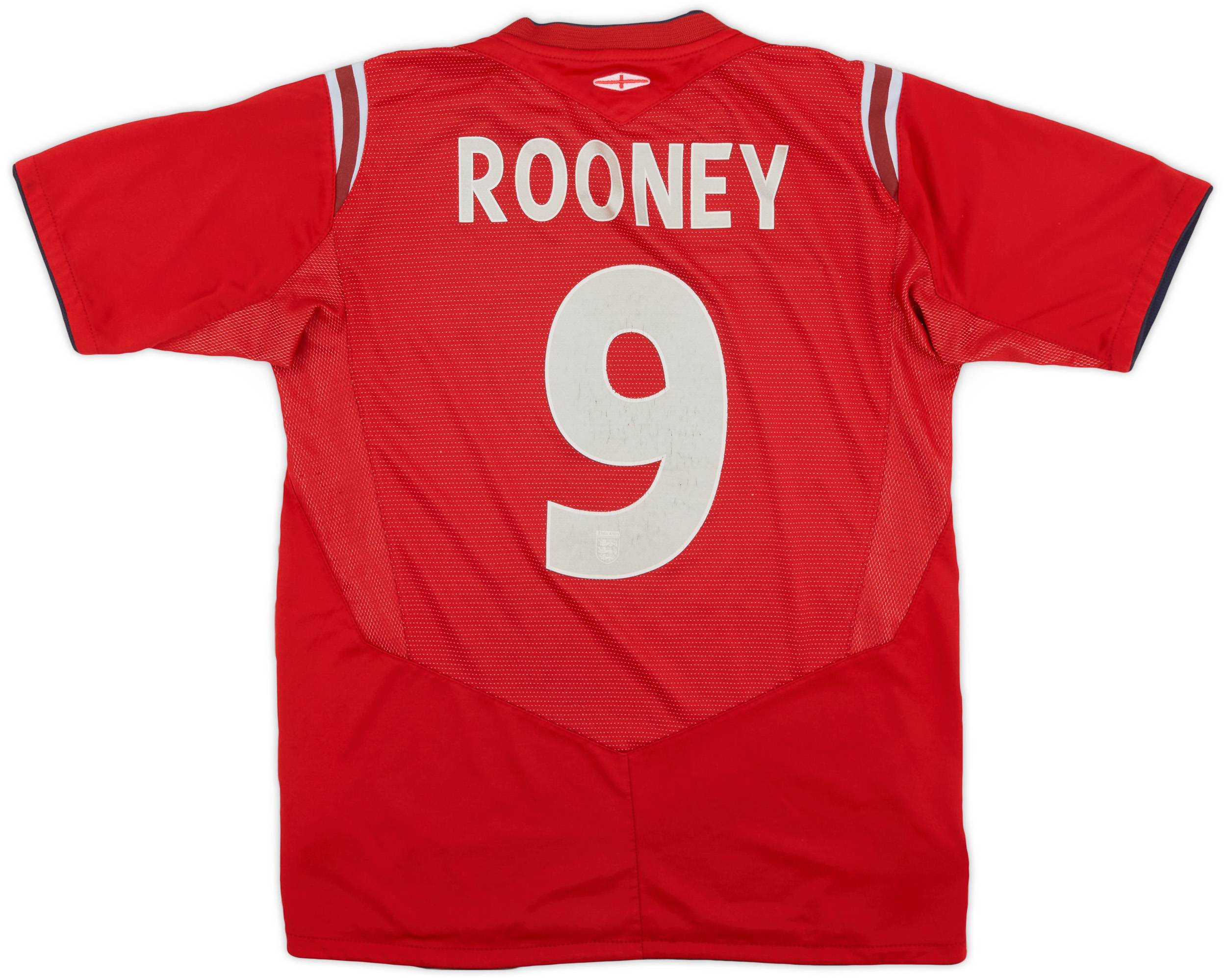 2004-06 England Away Shirt Rooney #9 - 5/10 - (XL.Boys)