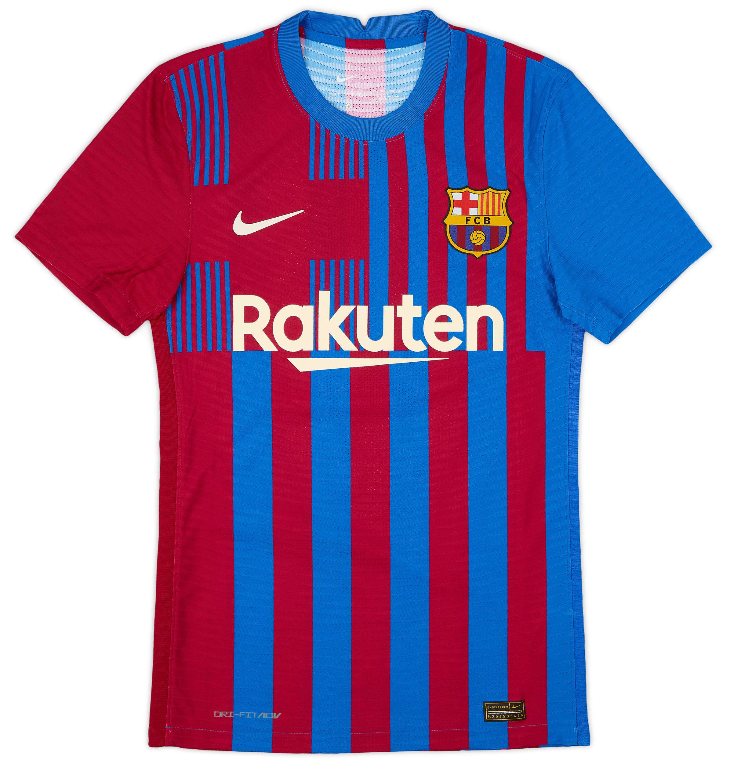 2021-22 Barcelona Authentic Home Shirt - 9/10 - (XS)
