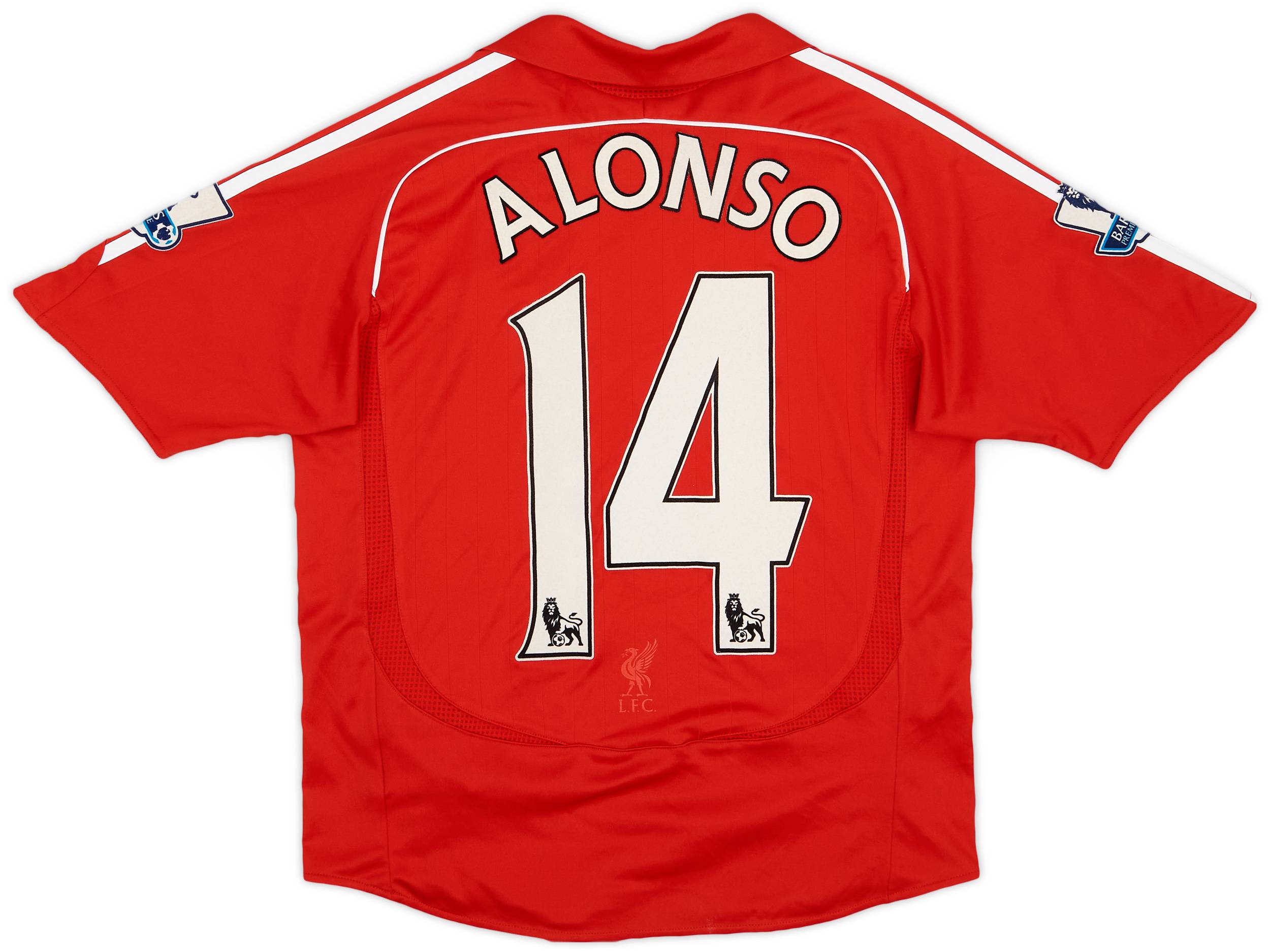 2006-08 Liverpool Home Shirt Alonso #14 - 8/10 - (M.Boys)