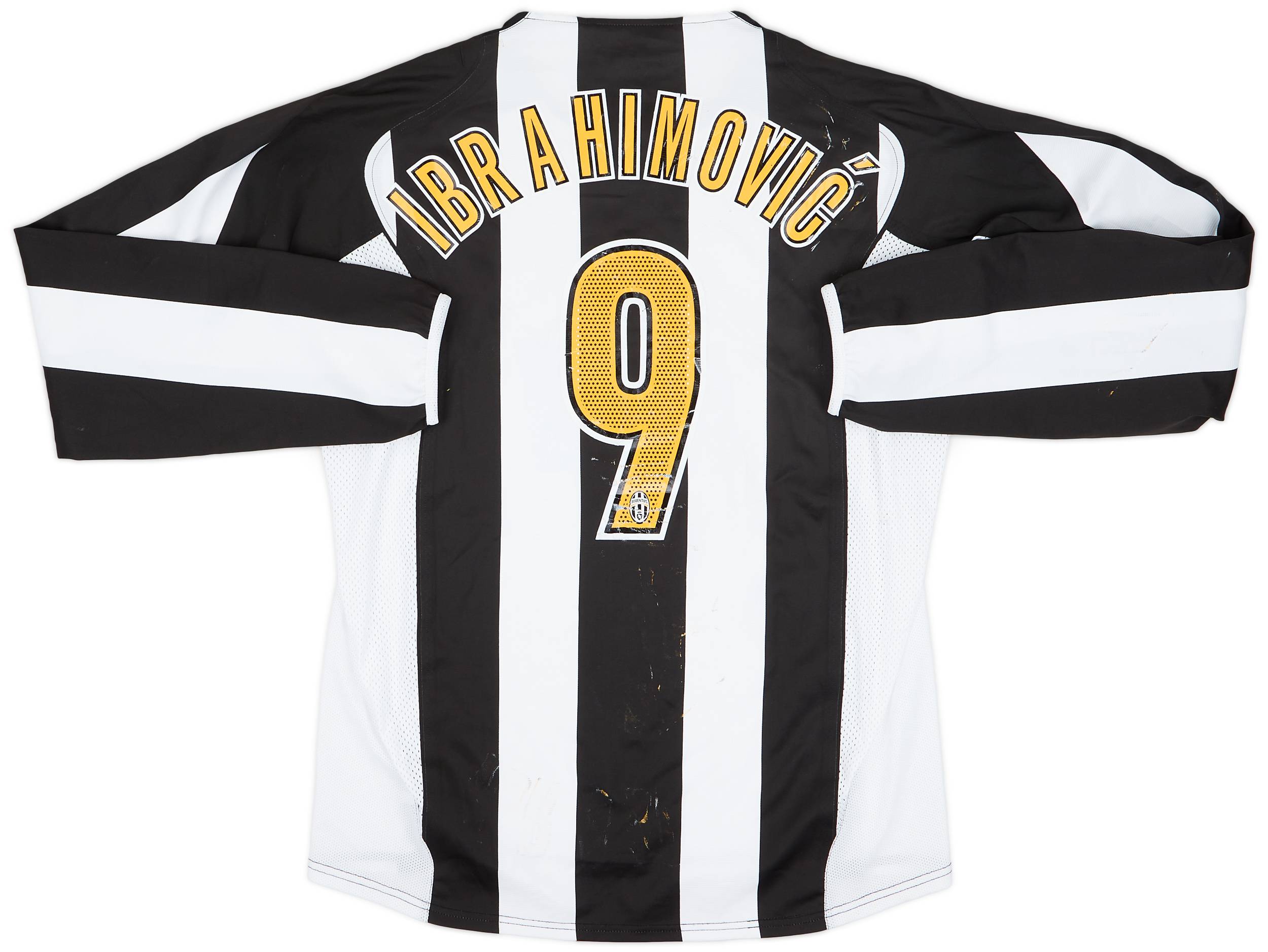 2004-05 Juventus Player Issue Home L/S Shirt Ibrahimovic #9