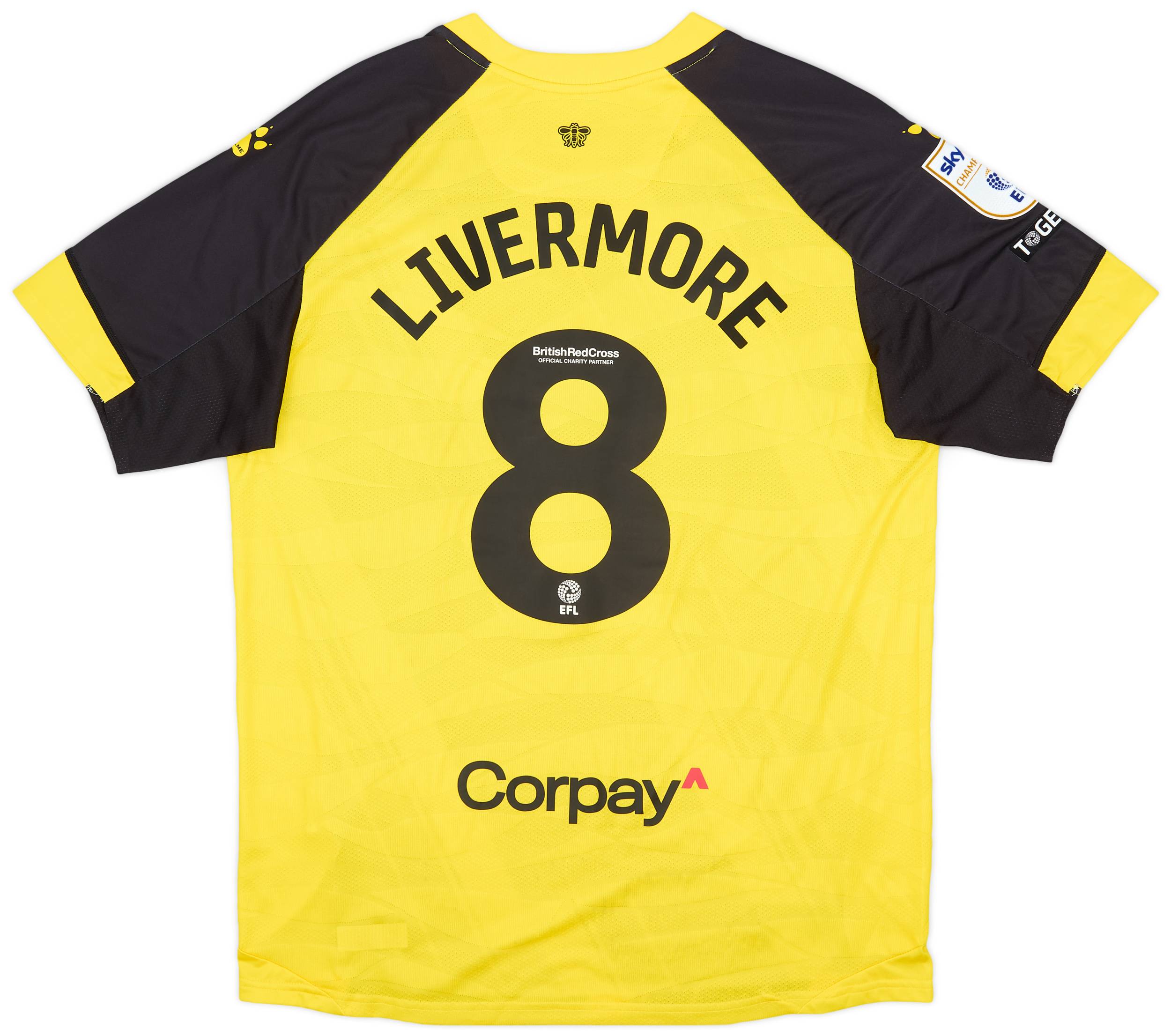 2023-24 Watford Match Issue Home Shirt Livermore #8