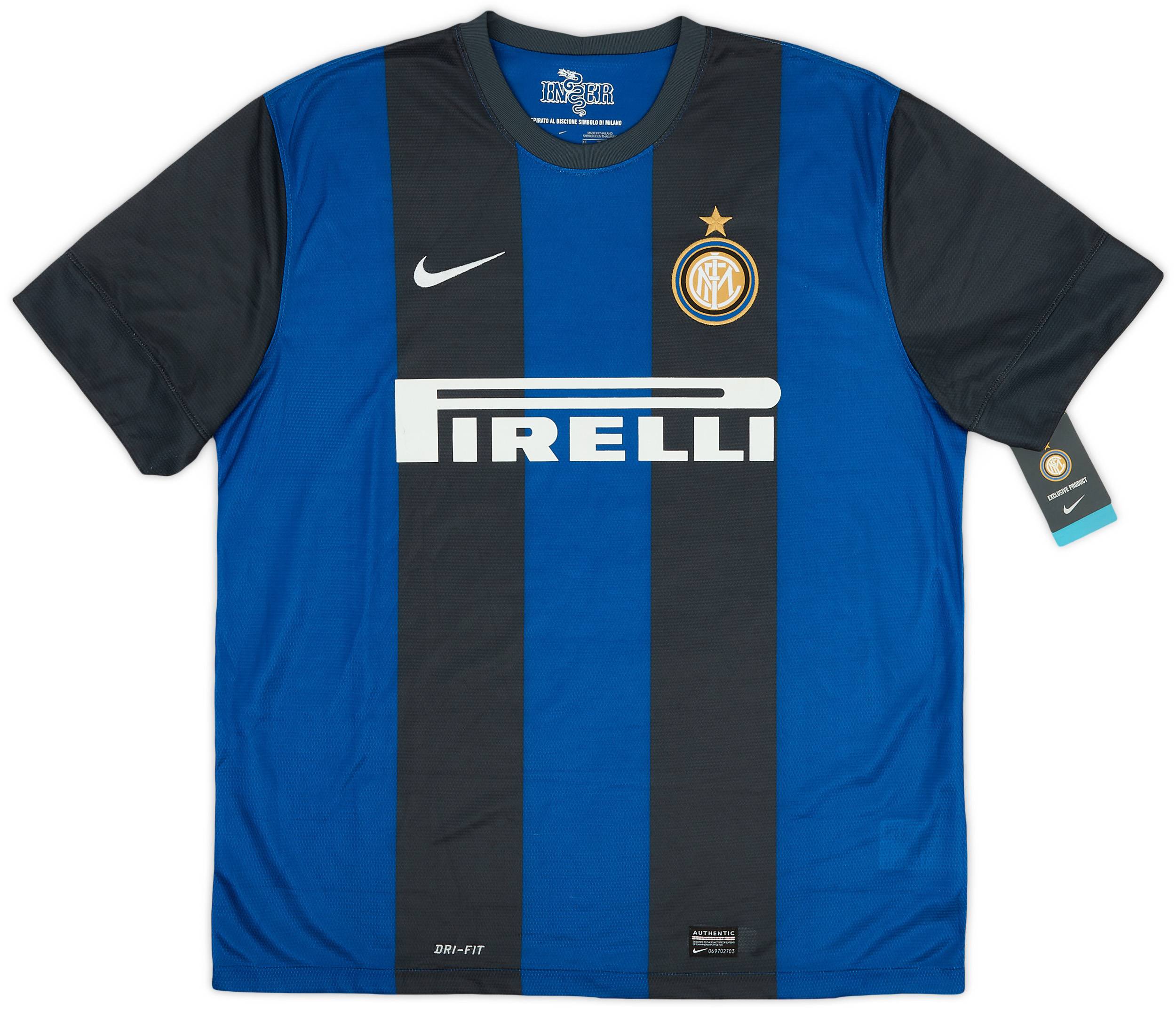 2012-13 Inter Milan Home Shirt Nagatomo #55 (XL)