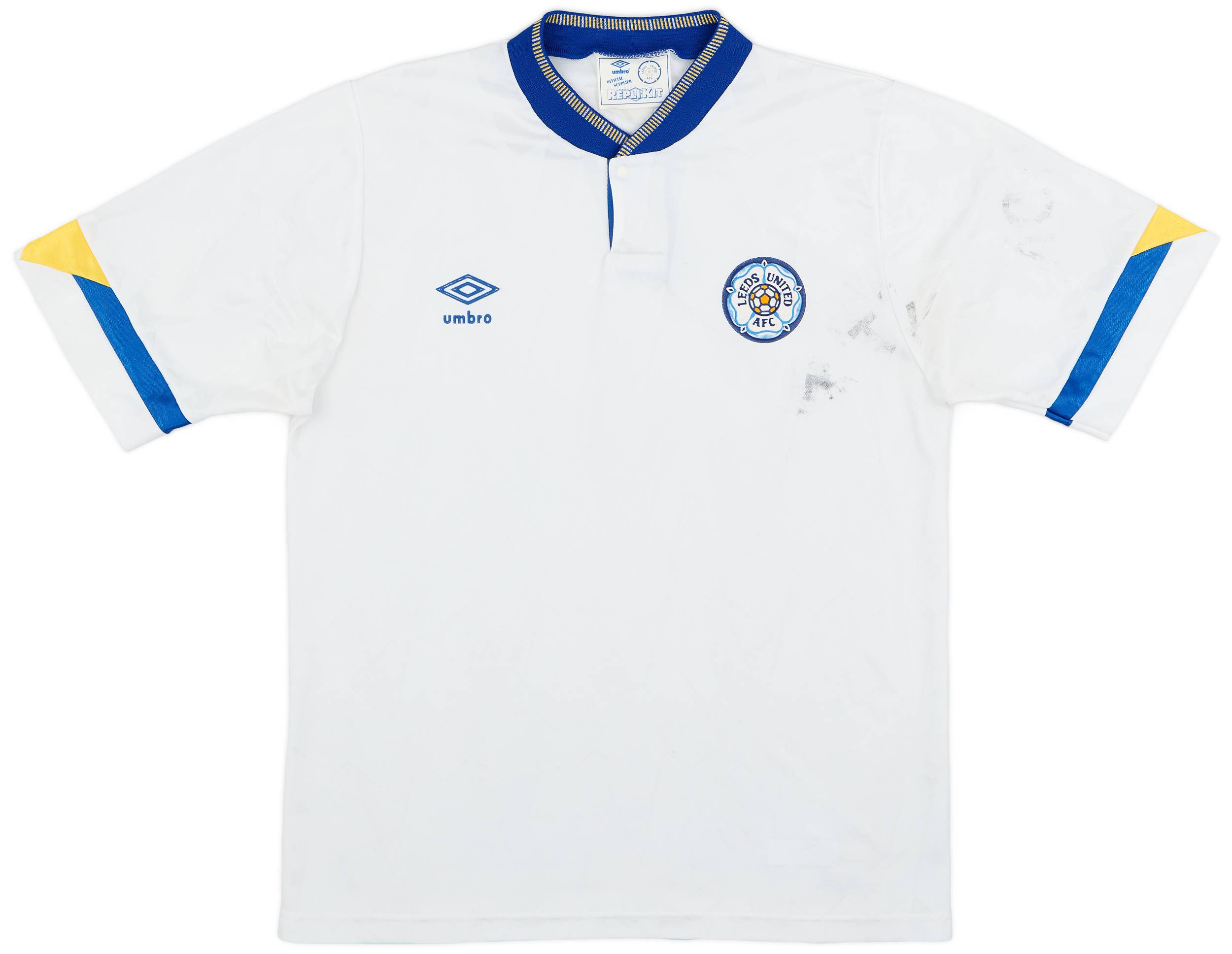 1990-91 Leeds United Home Shirt - 4/10 - (L)
