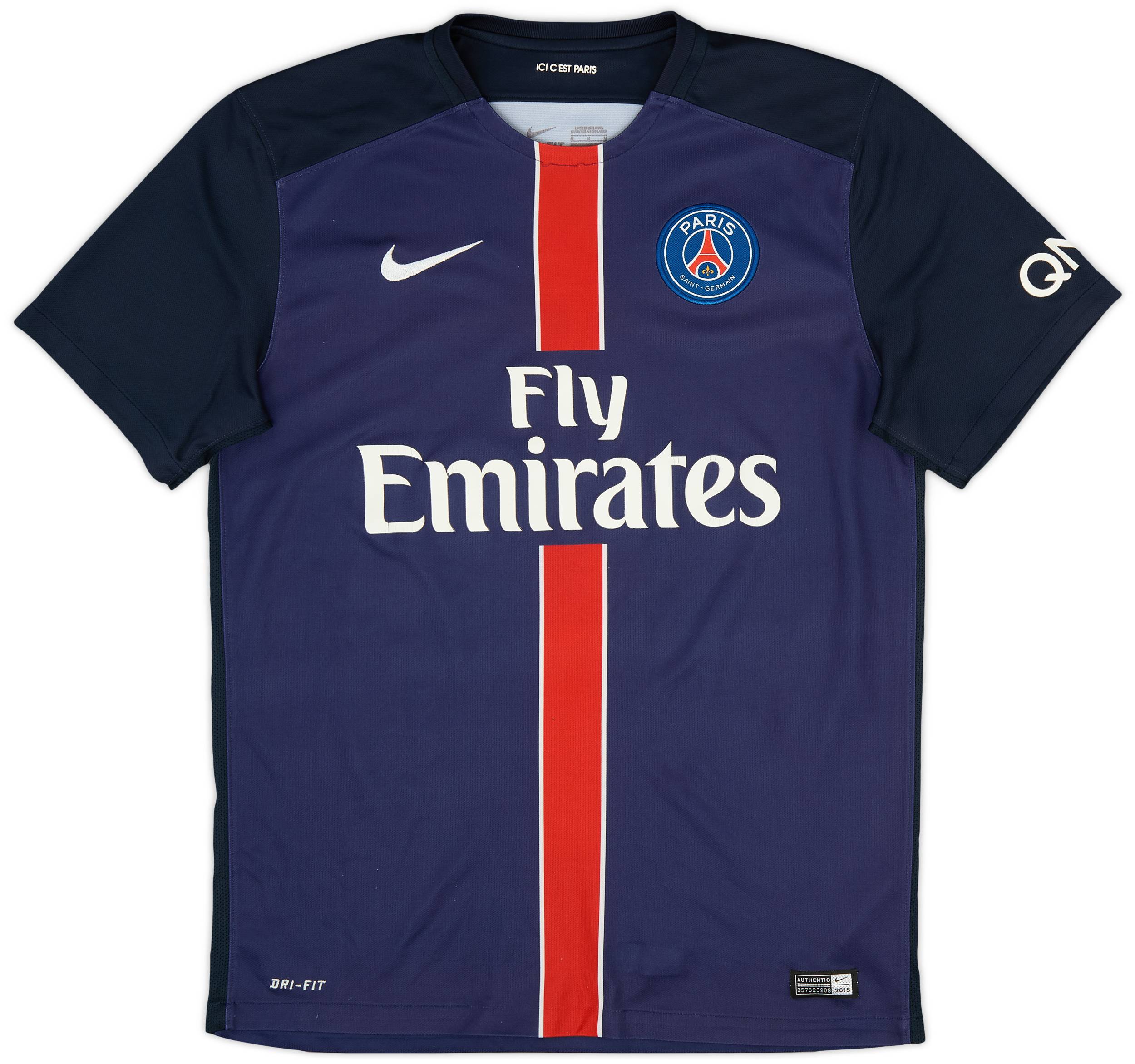 2015-16 Paris Saint-Germain Home Shirt - 6/10 - (M)