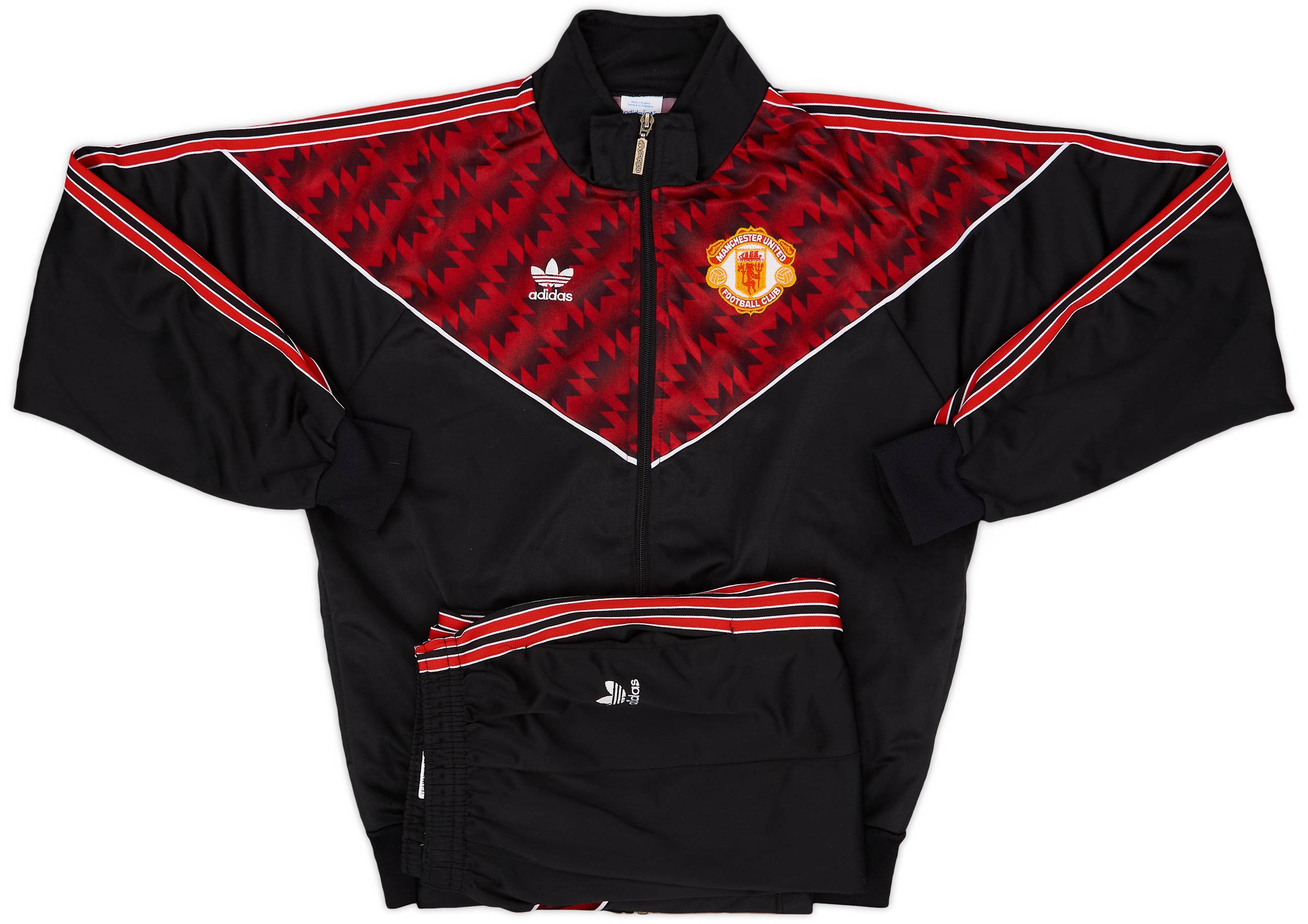 1990-92 Manchester United adidas Tracksuit - 8/10 - (M)