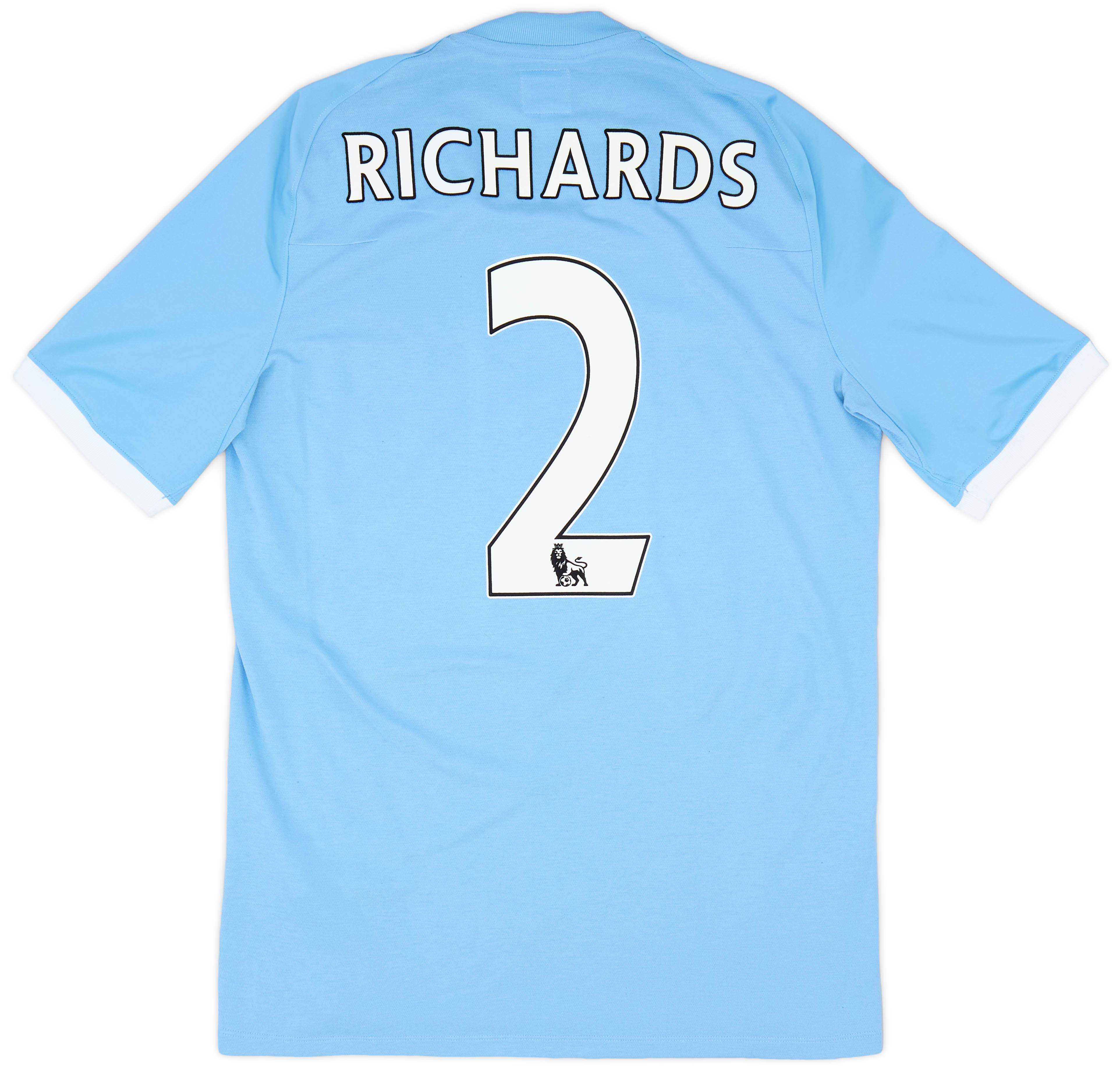 2010-11 Manchester City Home Shirt Richards #2 - 8/10 - (M)
