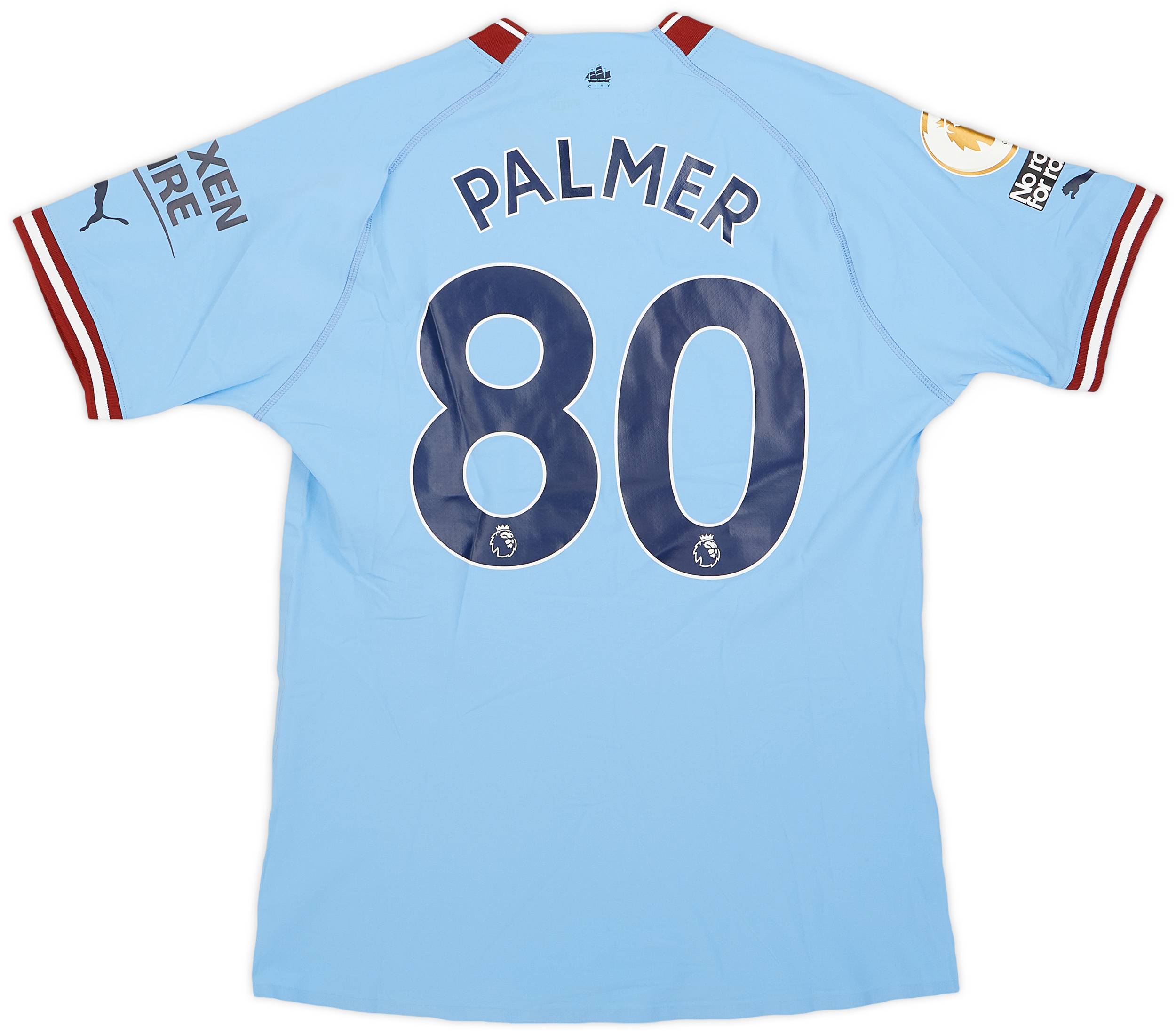 2022 23 Manchester City Match Issue Home Shirt Palmer 80
