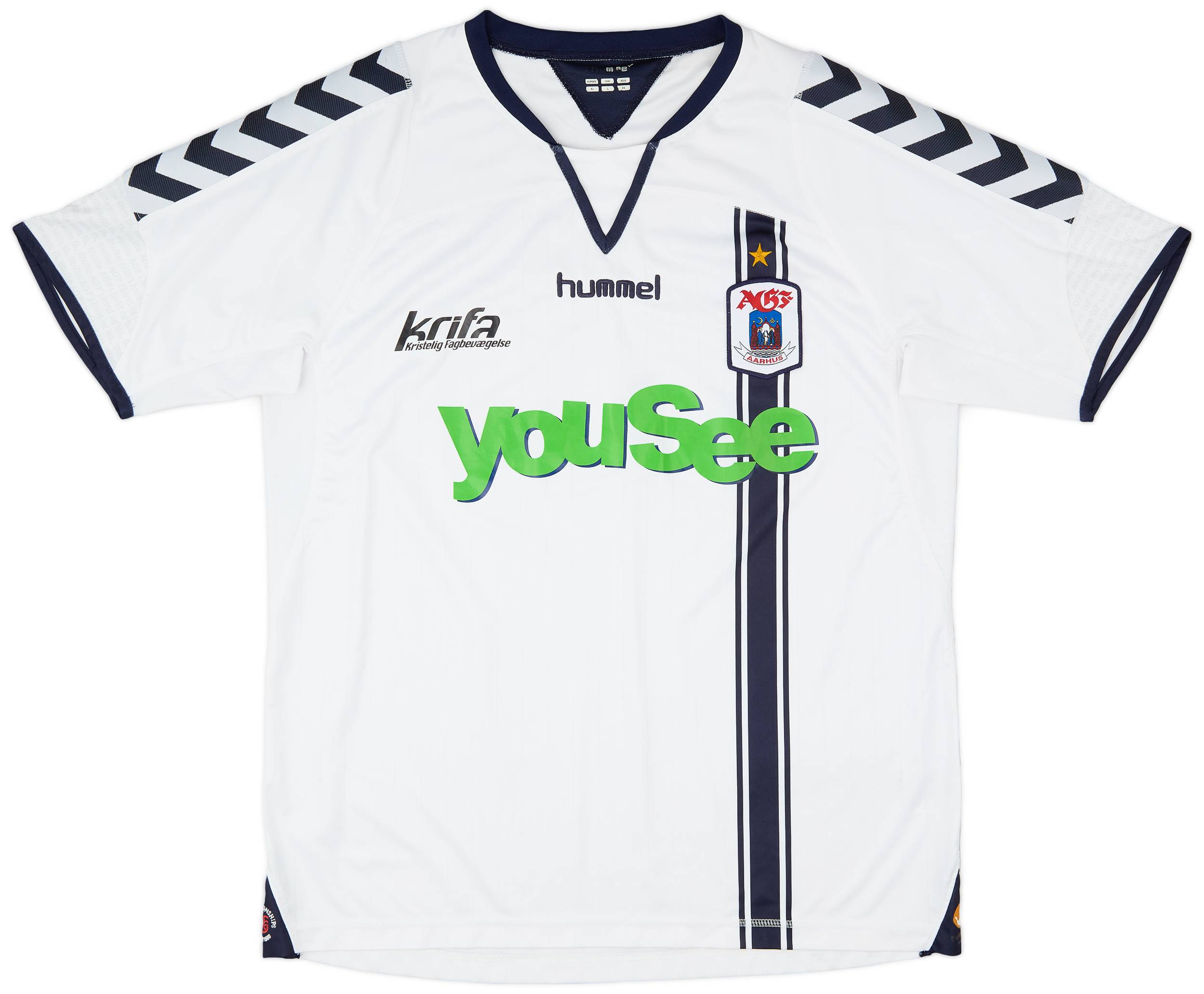 2010-11 AGF Aarhus Home Shirt - 9/10 - (XL)