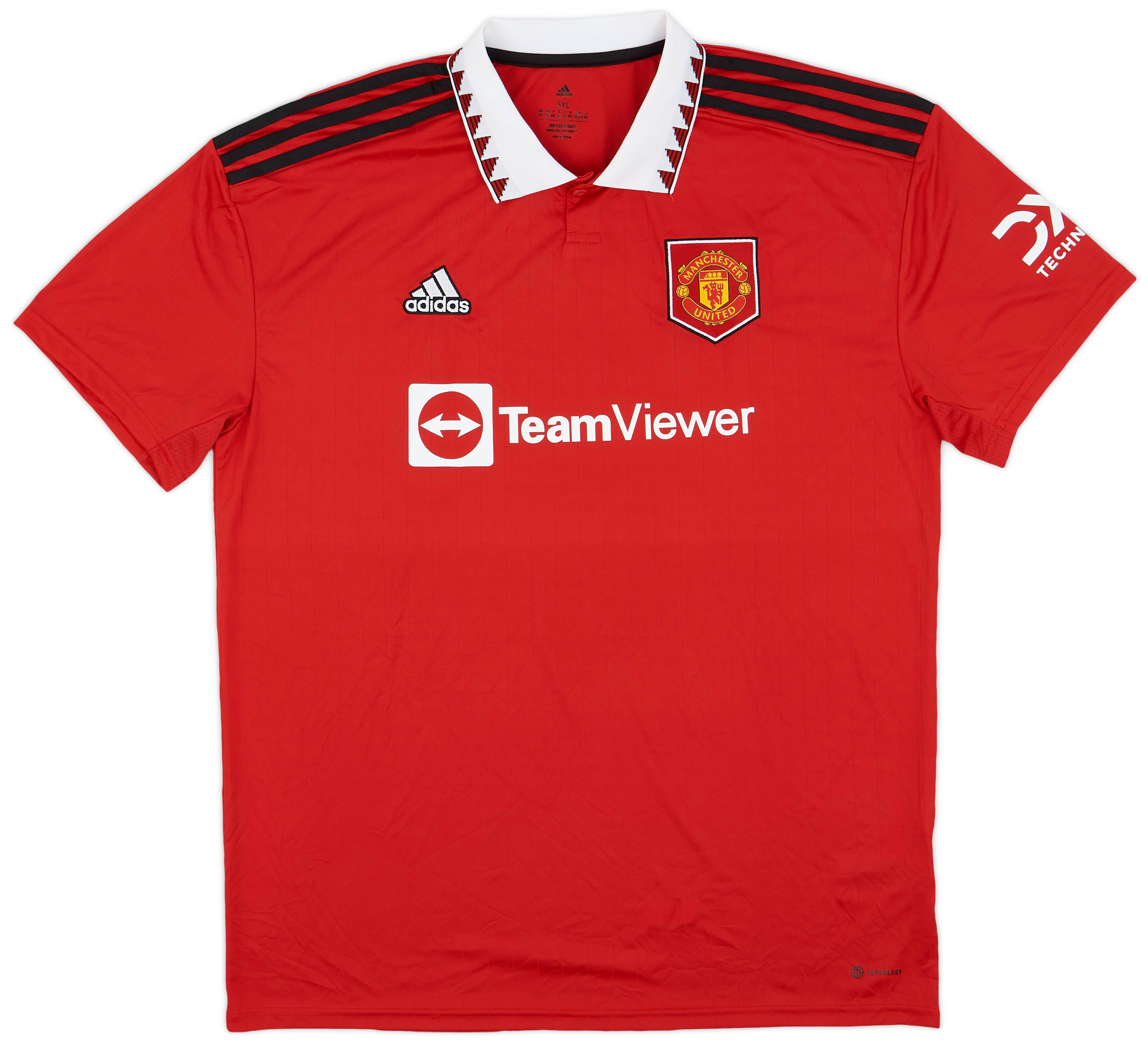 2022-23 Manchester United Home Shirt - 8/10 - (5XL)