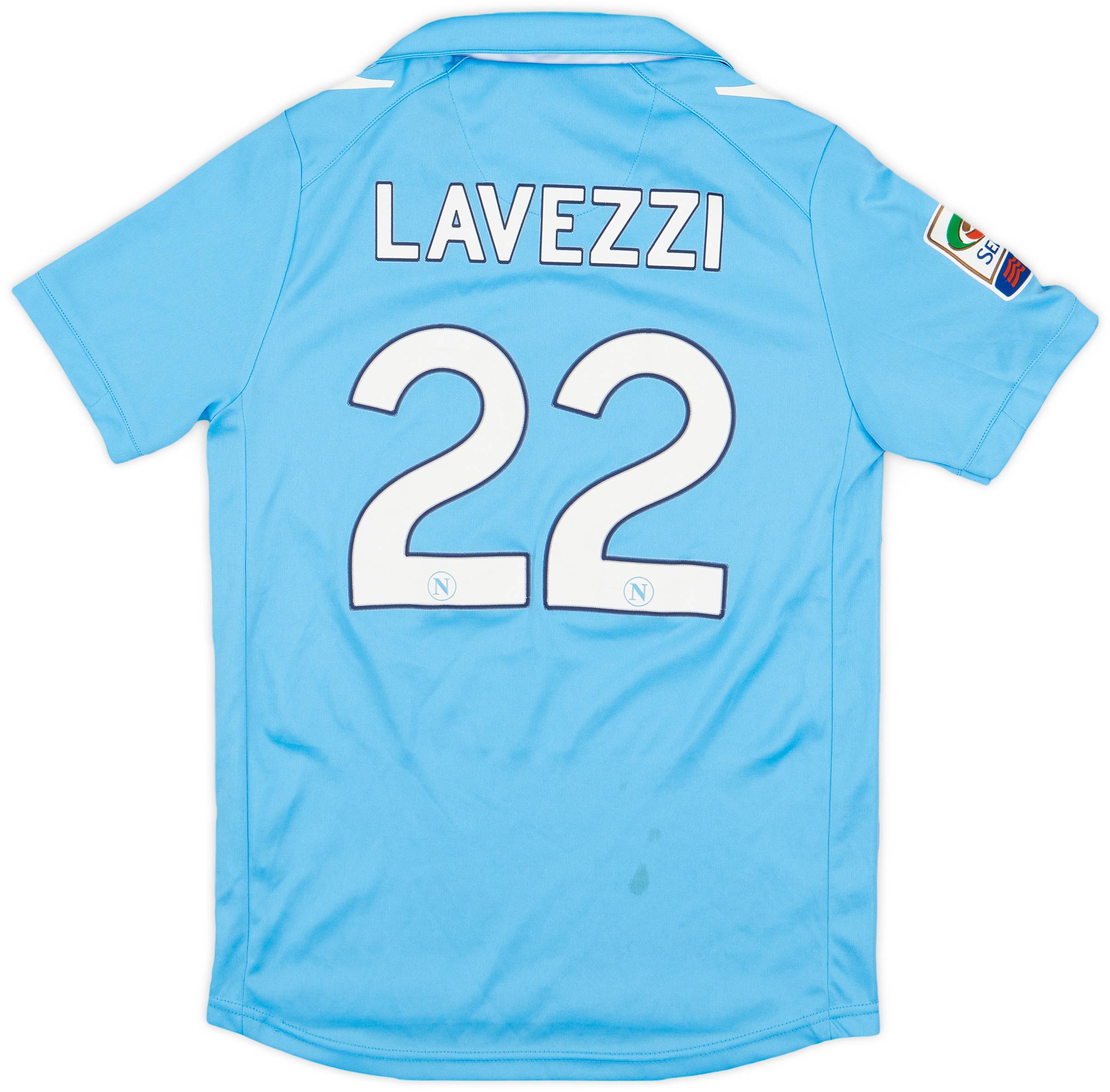 2011-12 Napoli Home Shirt Lavezzi #22 - 7/10 - (M.Boys)