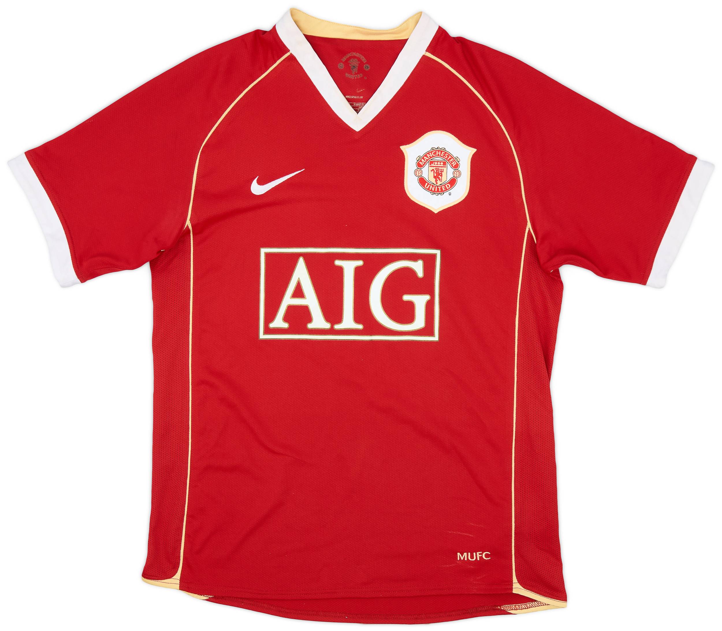 2006-07 Manchester United Home Shirt Smith #14 - 6/10 - (S)