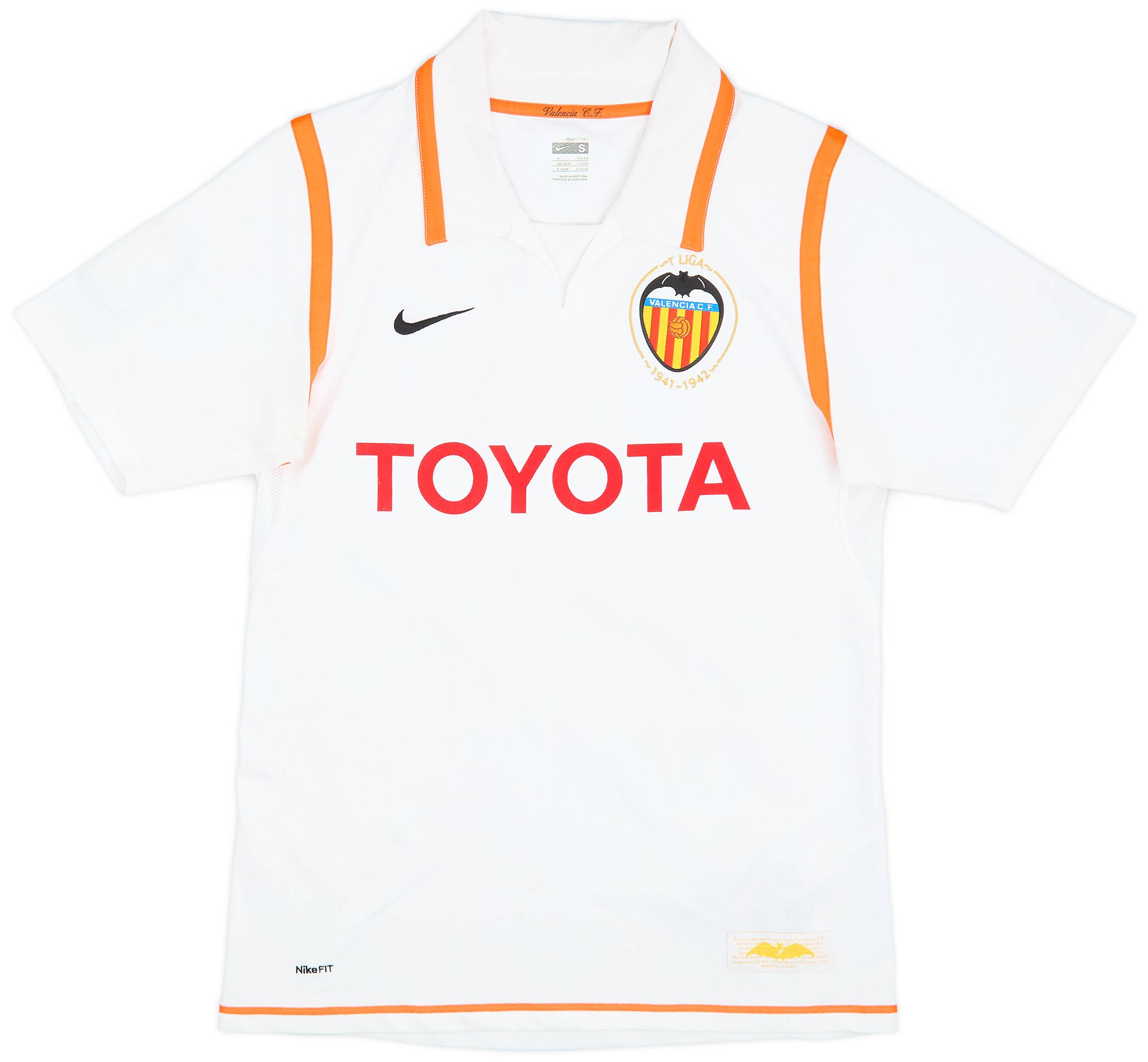 2007-08 Valencia Home Shirt - 8/10 - (S)