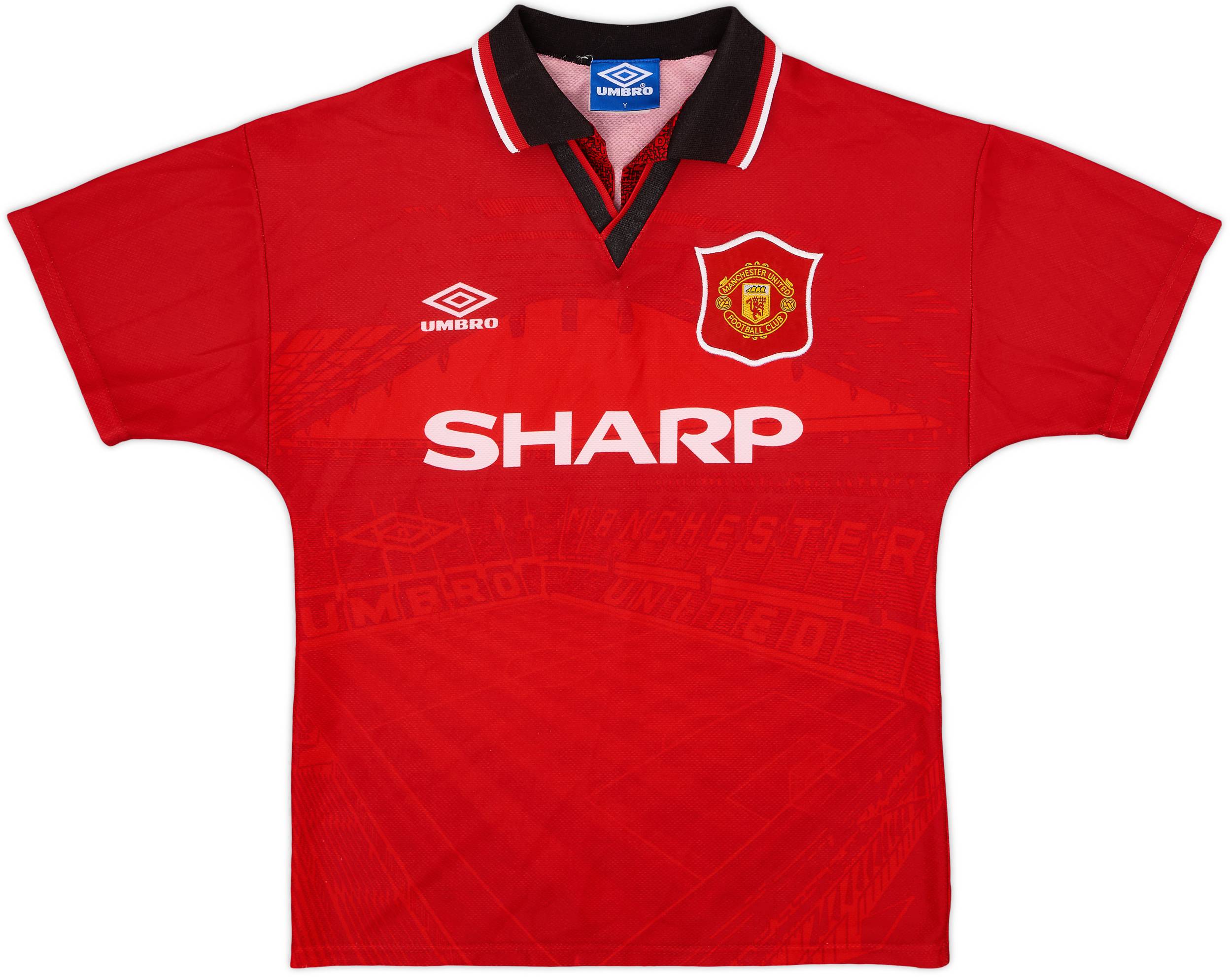 1994-96 Manchester United Home Shirt - 9/10 - (Y)