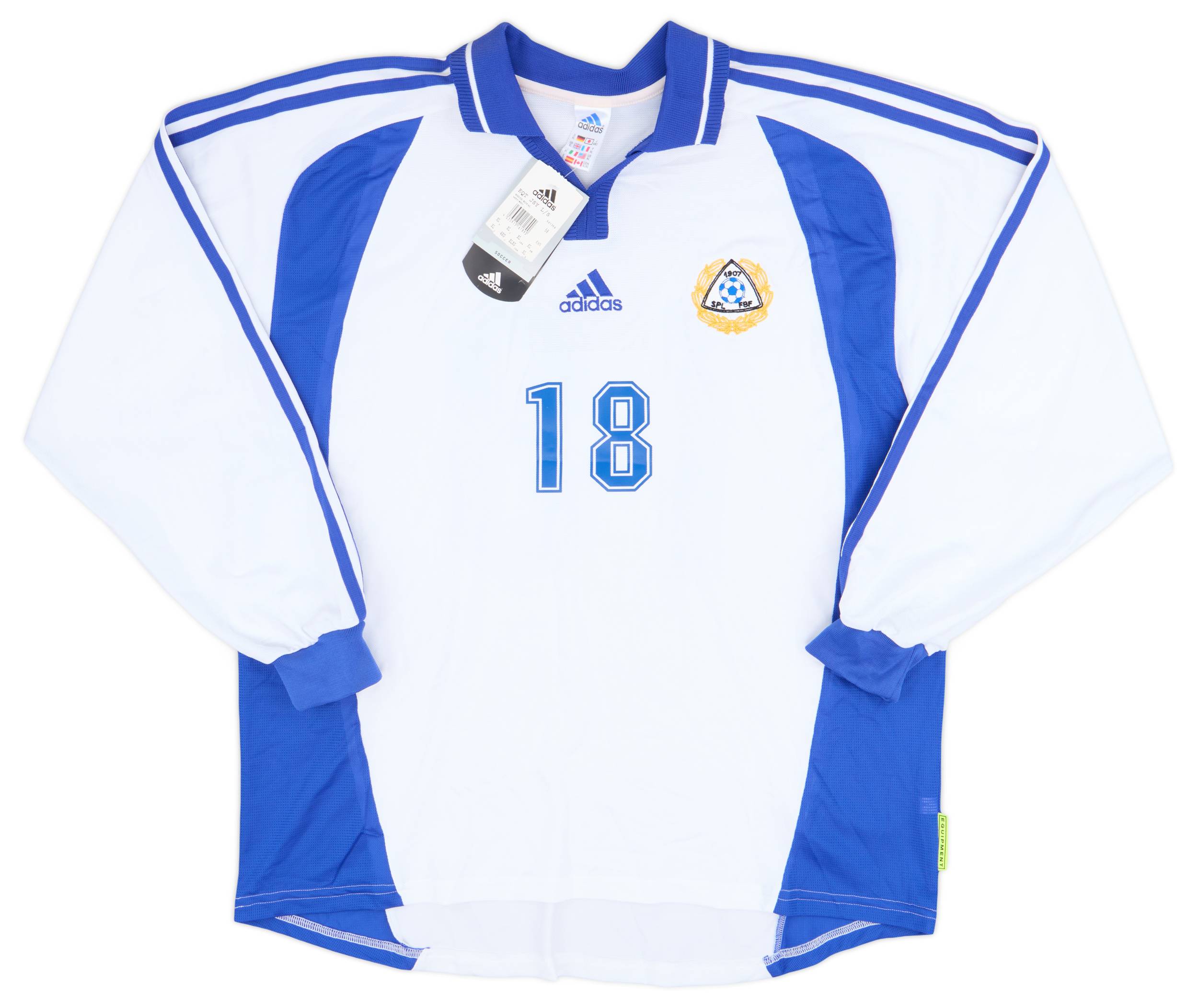 2000-02 Finland Player Issue Home L/S Shirt #18 (XL)