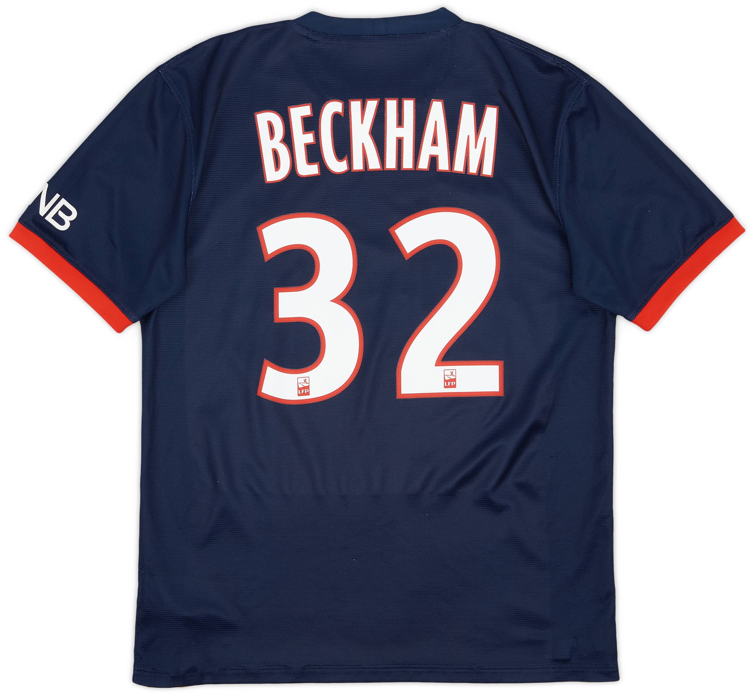 2013-14 Paris Saint-Germain Home Shirt Beckham #32 - 6/10 - (M)