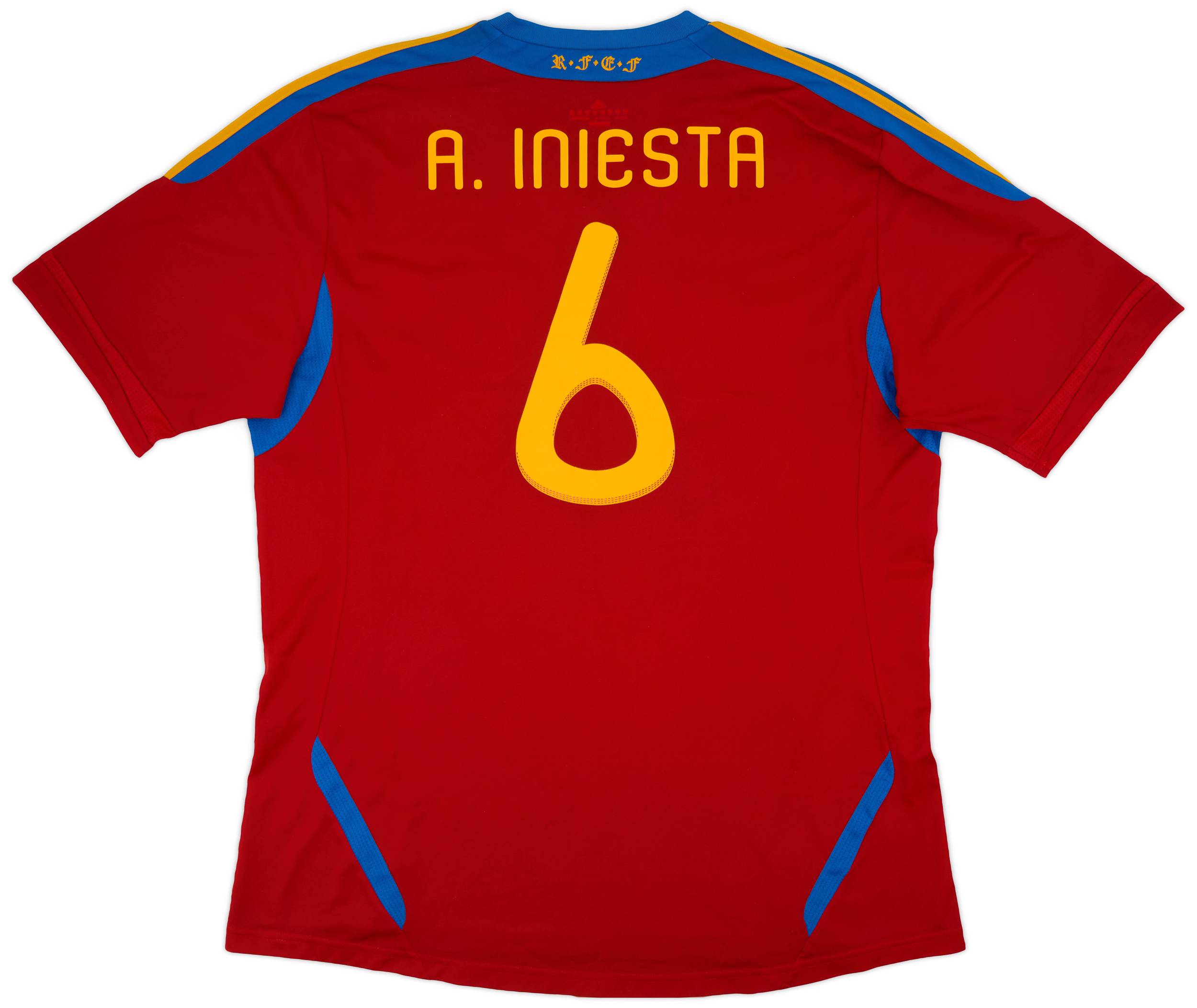 2010-11 Spain Home Shirt A.Iniesta #6 - 6/10 - (XXL)