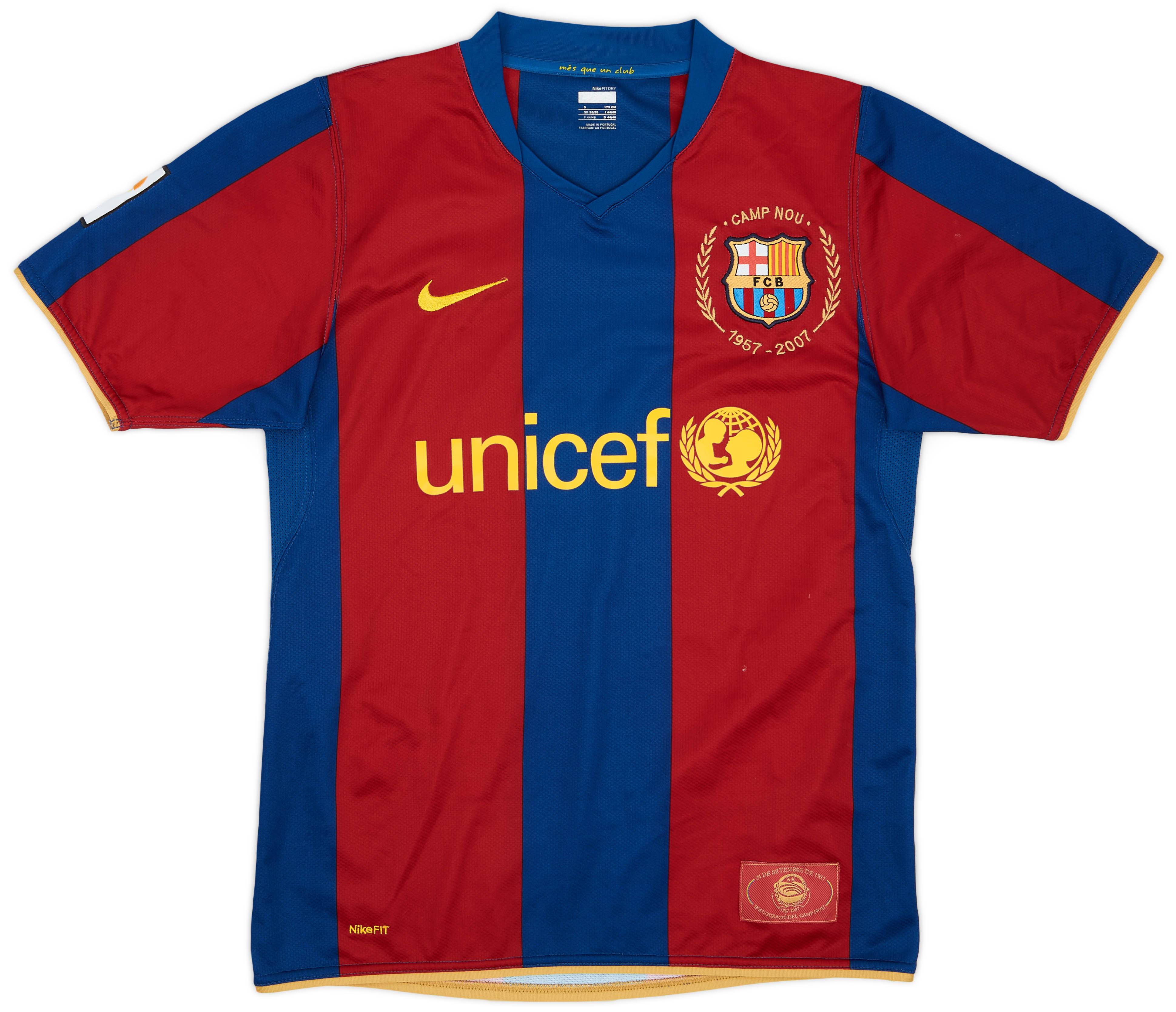 2007-08 Barcelona Home Shirt Messi #19 - 9/10 - (S)