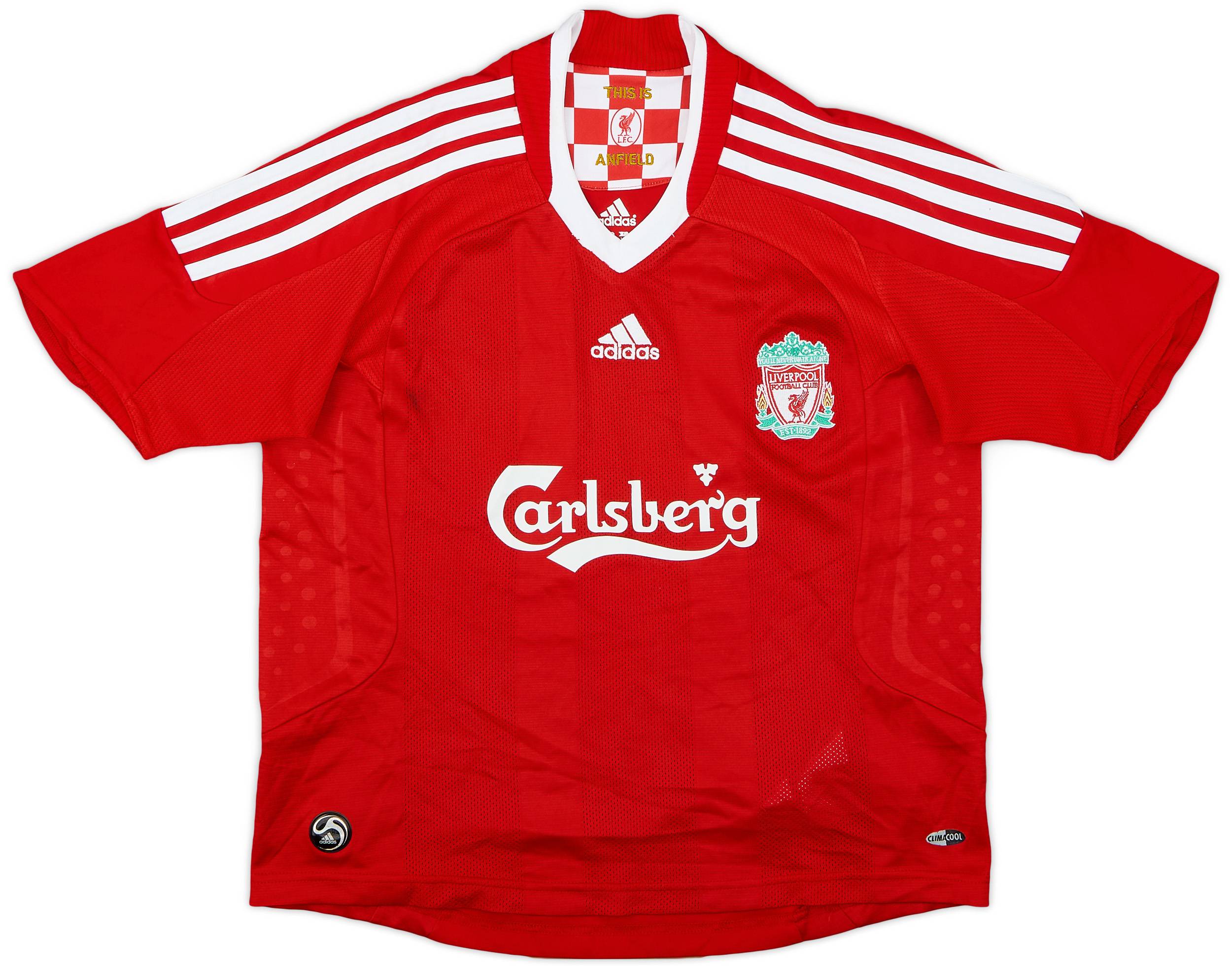2008-10 Liverpool Home Shirt - 9/10 - (S.Boys)