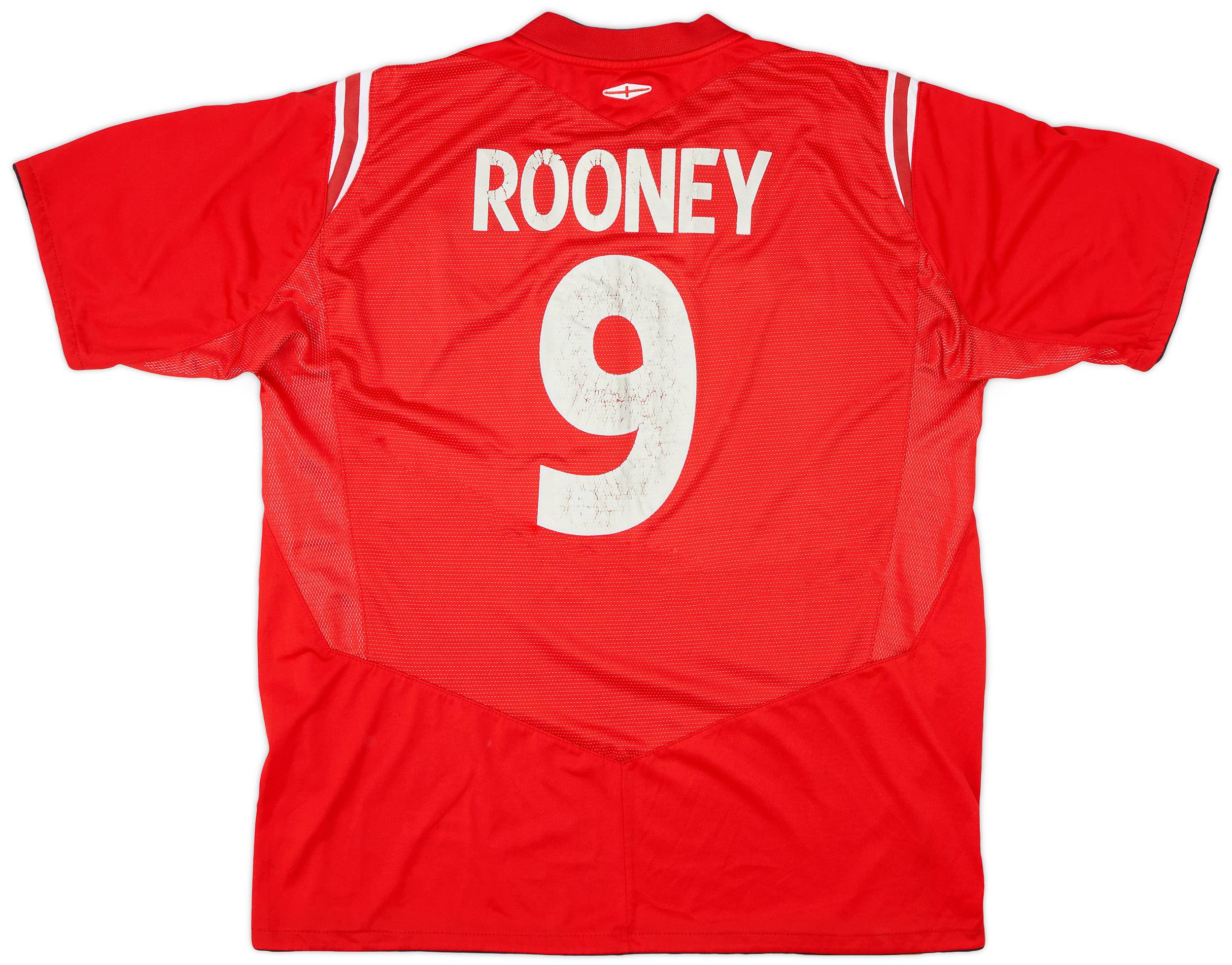 2004-06 England Away Shirt Rooney #9 - 5/10 - (XL)