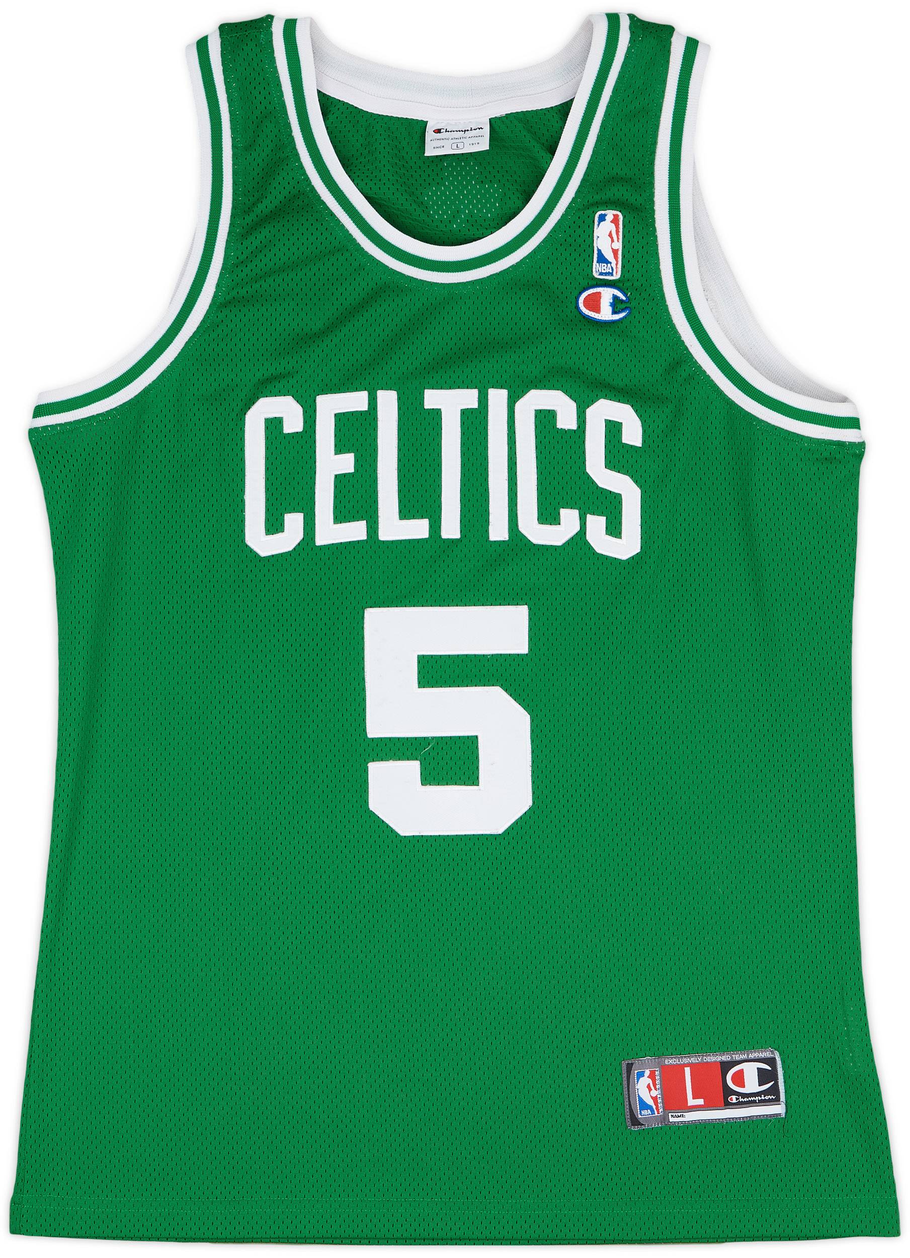 2007-10 Boston Celtics Garnett #5 Champion Authentic Away Jersey - 5/10 - (L)