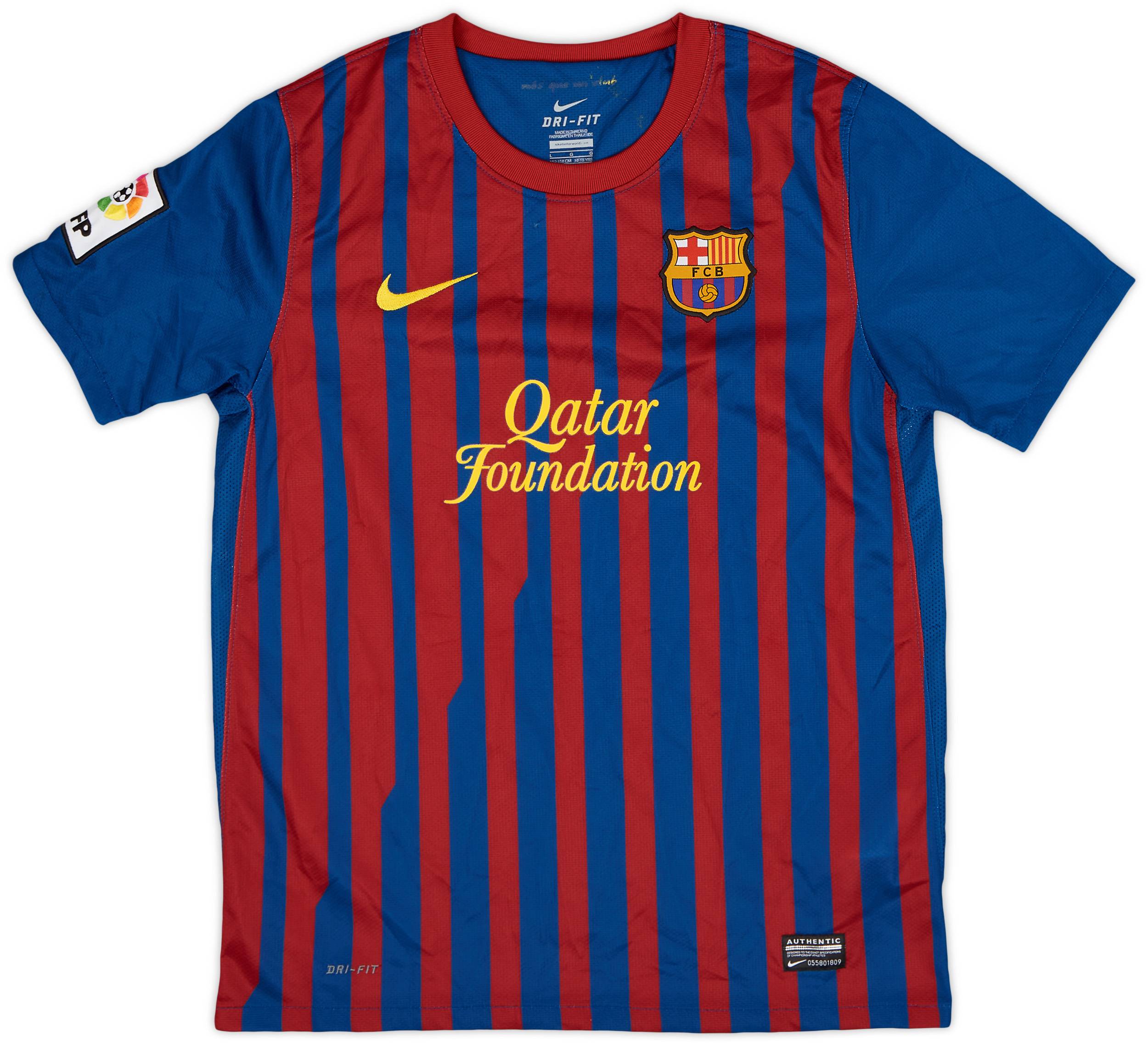2011-12 Barcelona Home Shirt - 8/10 - (L.Boys)