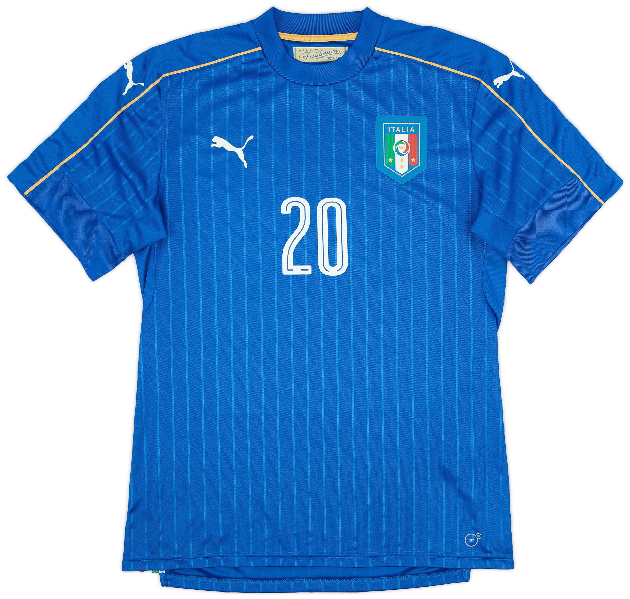 2016-17 Italy Player Issue Home Shirt #20 - 5/10 - (L)