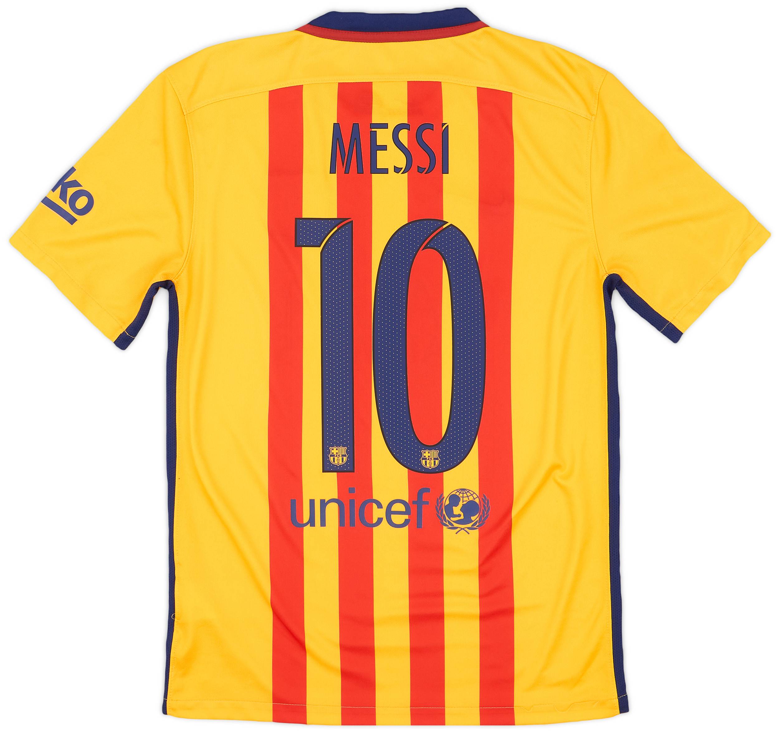 ［美品！】バルセロナ MESSI 10 シャツ 2015 2015-16 Barcelona Away Shirt Messi #10 - 8/10 - (S)