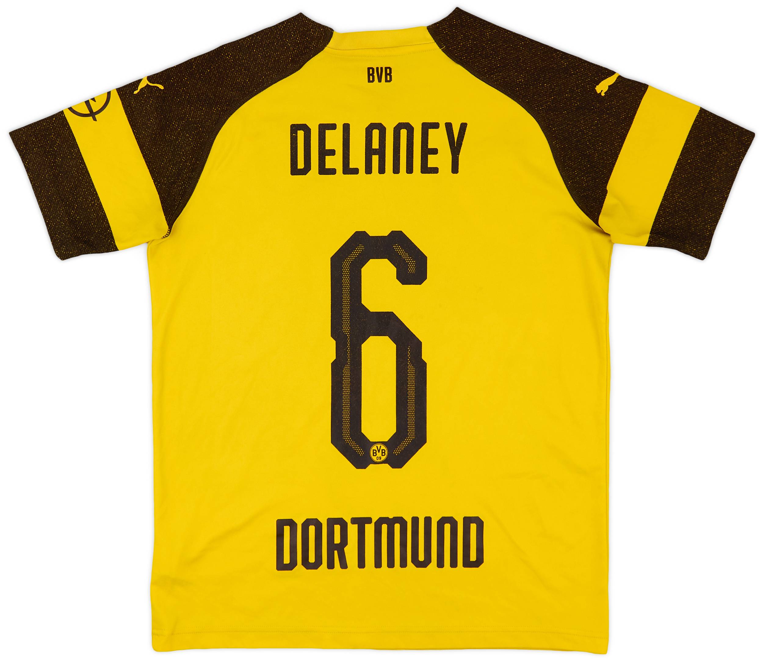 2018-19 Borussia Dortmund Home Shirt Delaney #6 - 5/10 - (XL.Boys)