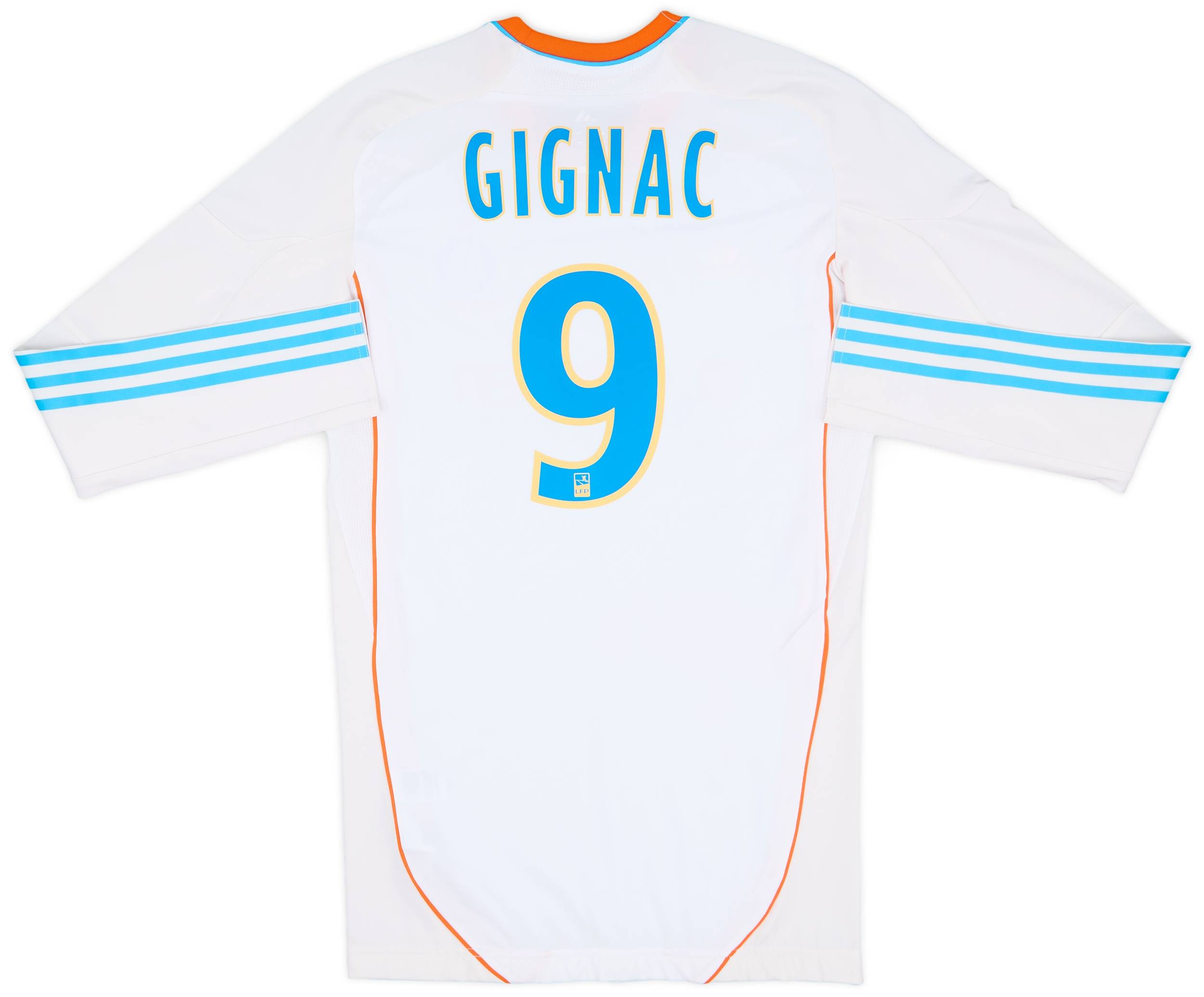 2012-13 Olympique Marseille Player Issue TechFit Home L/S Shirt Gignac #9 - 10/10 - (S)